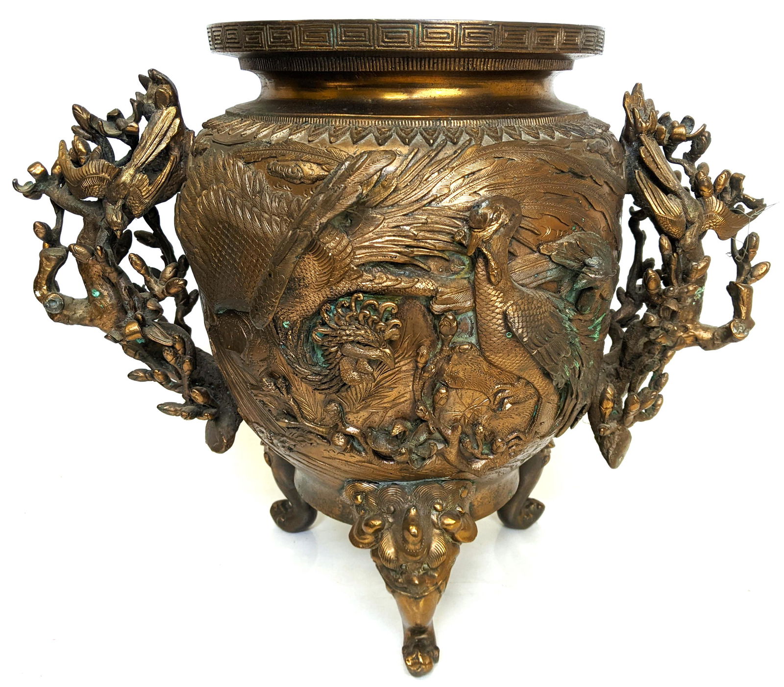 Large 19th Century Asian Bronze Urn (1 of 15)