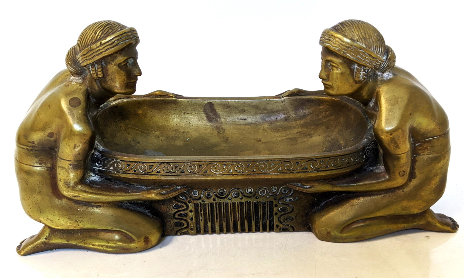 Art Deco Bronze Figural Vessel (1 of 13)