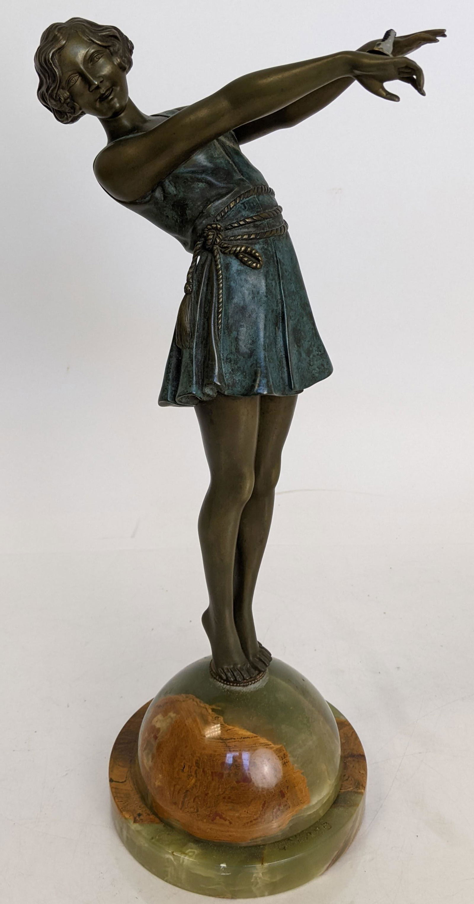 GODARD: Art Deco Figure on Onyx Base (1 of 13)