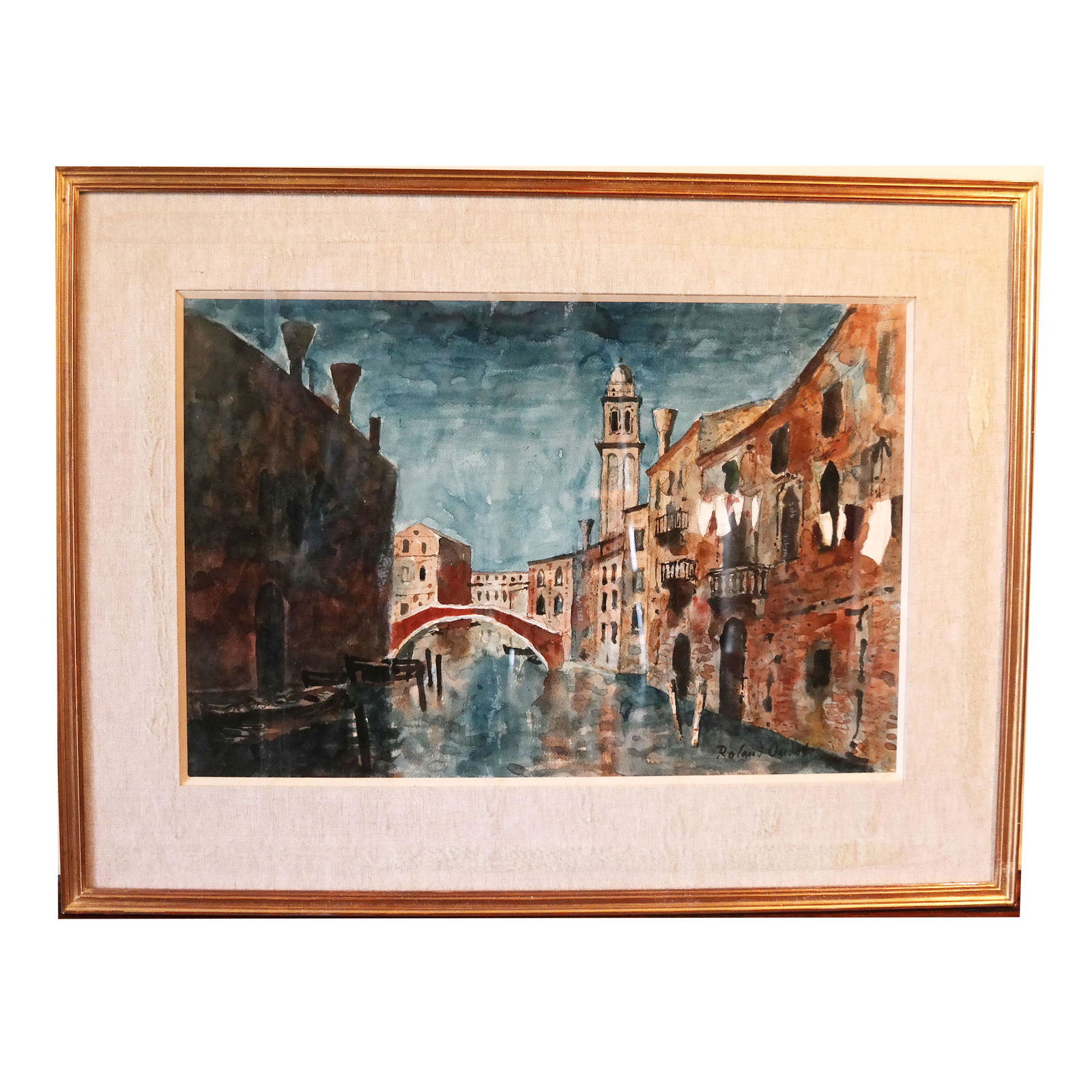 Roland OUDOT: Canal Scene - Print (1 of 10)