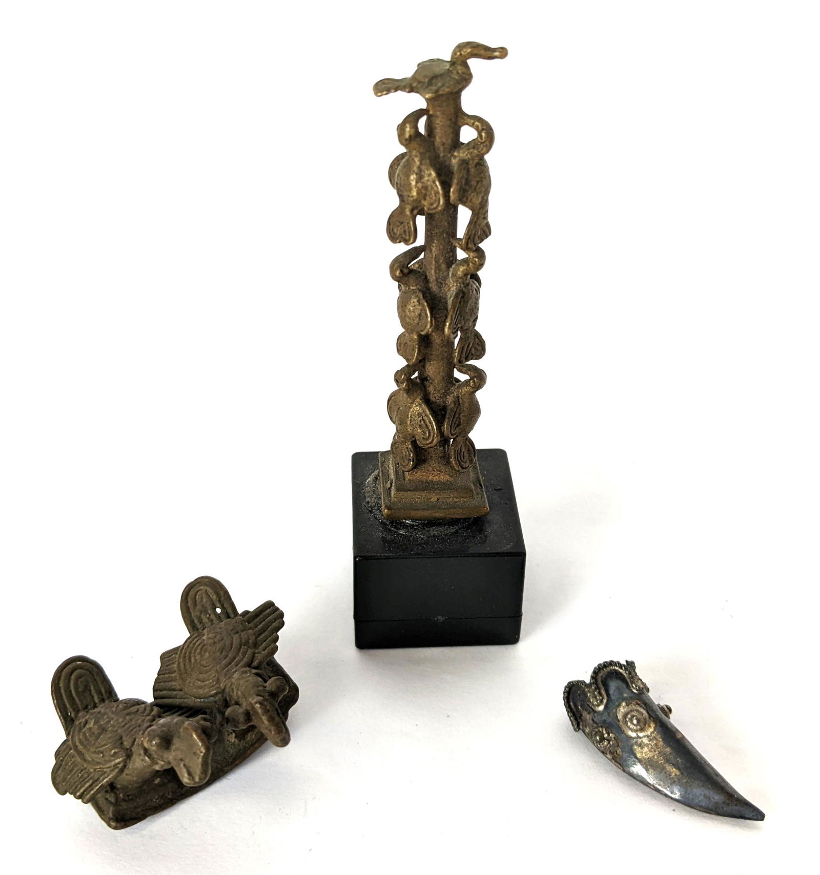 Three Bronze Benin Gold Counterweights (1 of 13)