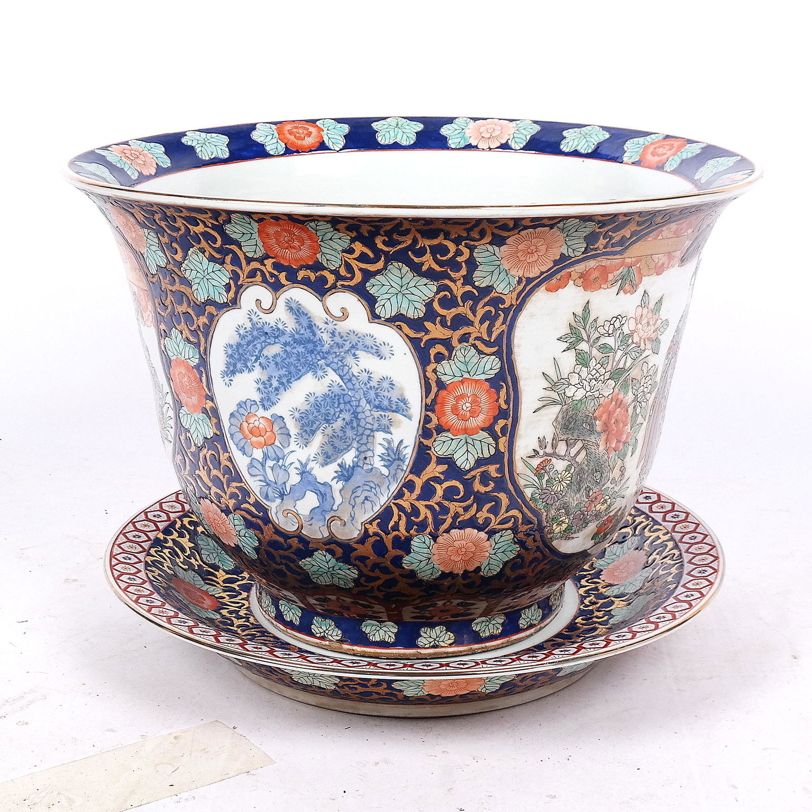 Large Chinese Planter and Underplate (1 of 14)