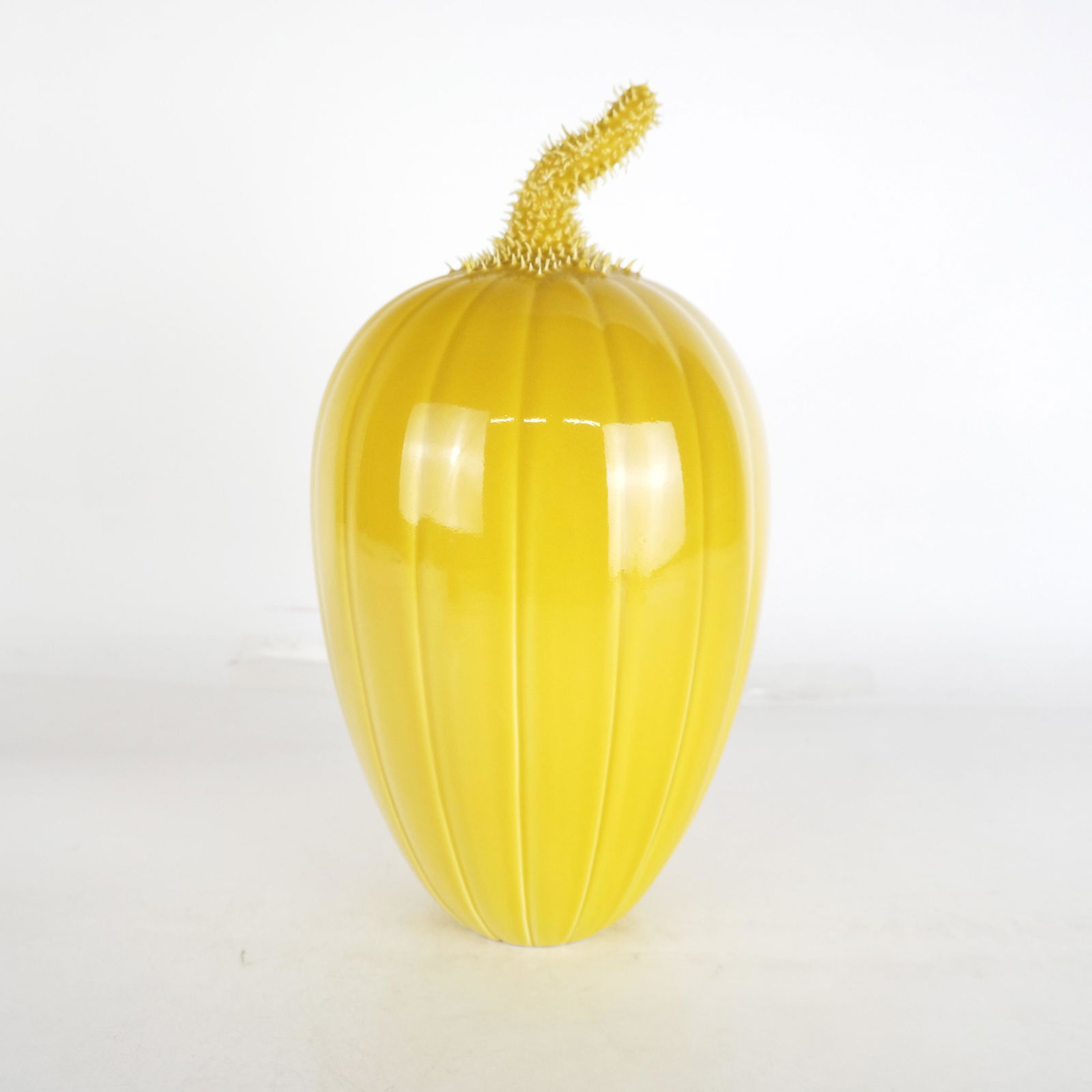 Cliff LEE: Yellow Pumpkin Pottery Sculpture (1 of 11)