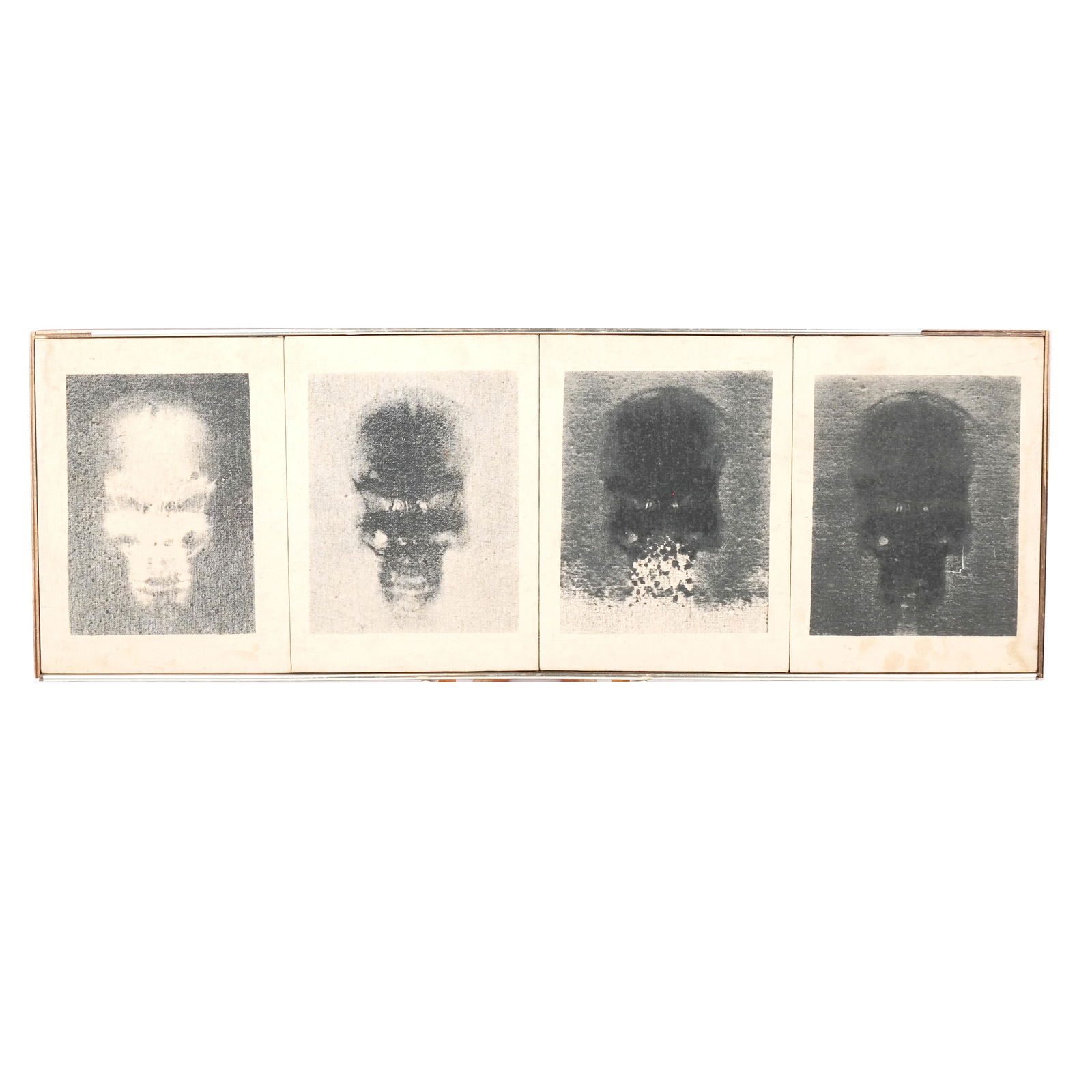 Mid-Century Modern Silkscreen on Canvas - "Skulls" (1 of 8)
