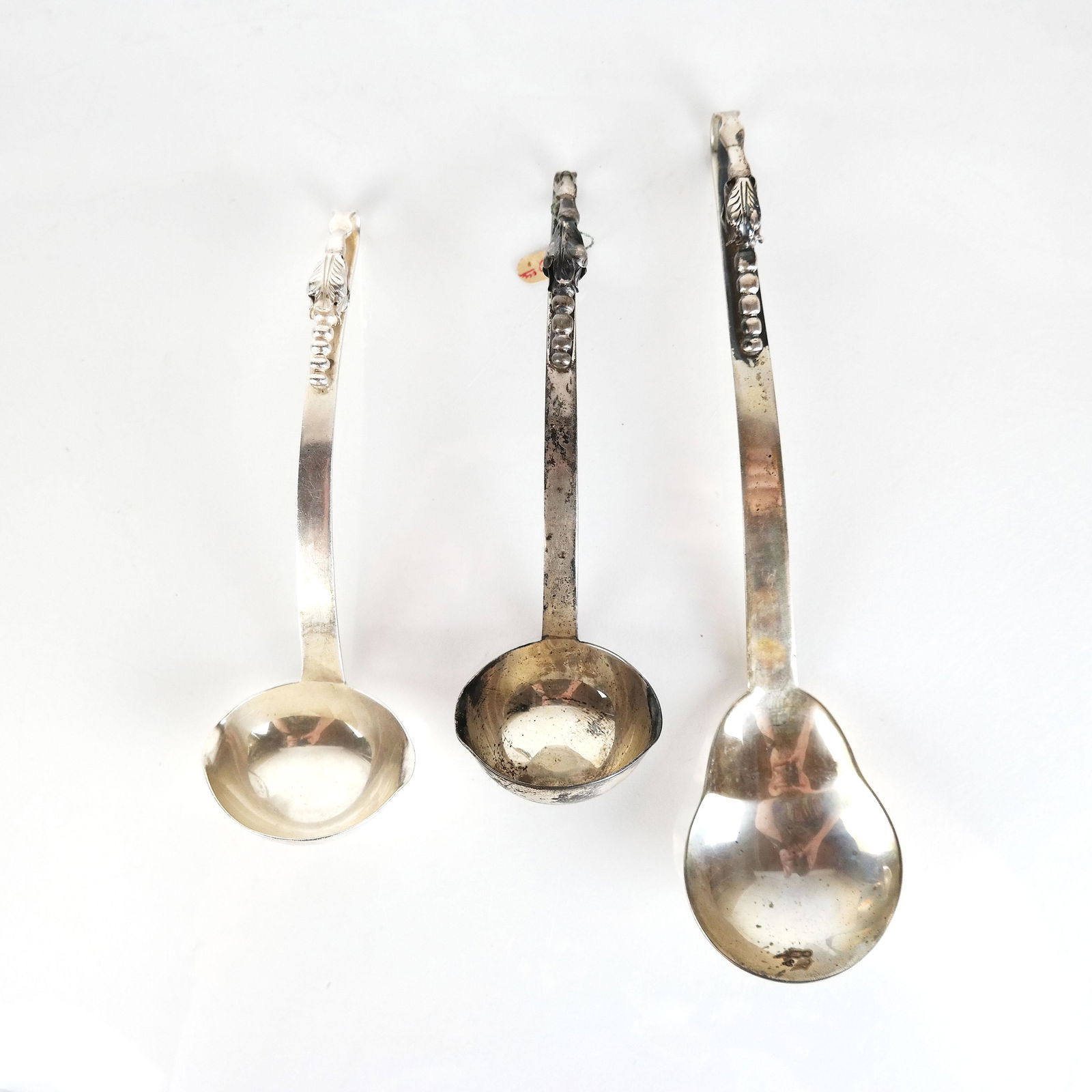Set of 3 Mexican Sterling Silver Serving Pcs, (1 of 13)