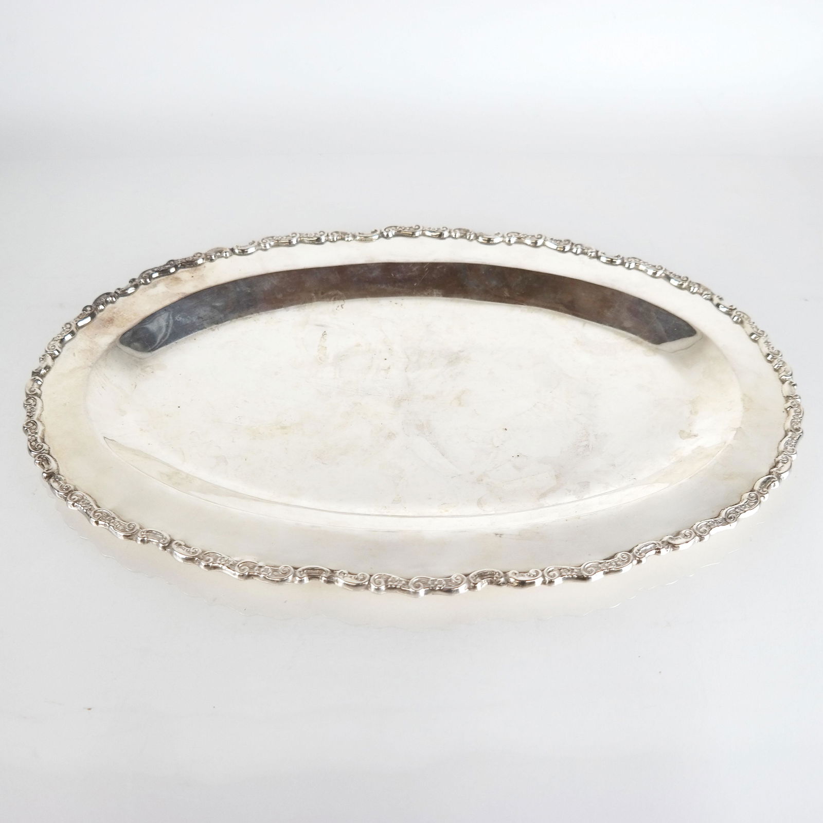 Large Oval Sterling Silver Tray (1 of 7)