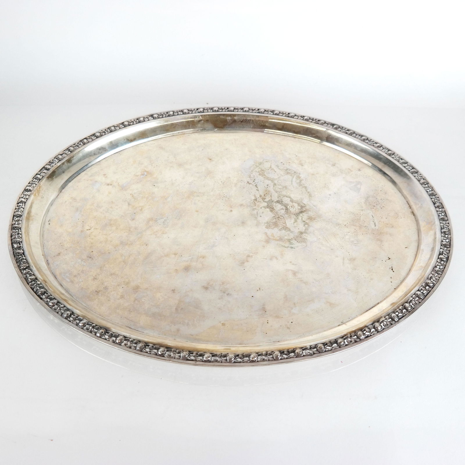 Large Antique Austrian .800 Silver Tray (1 of 8)