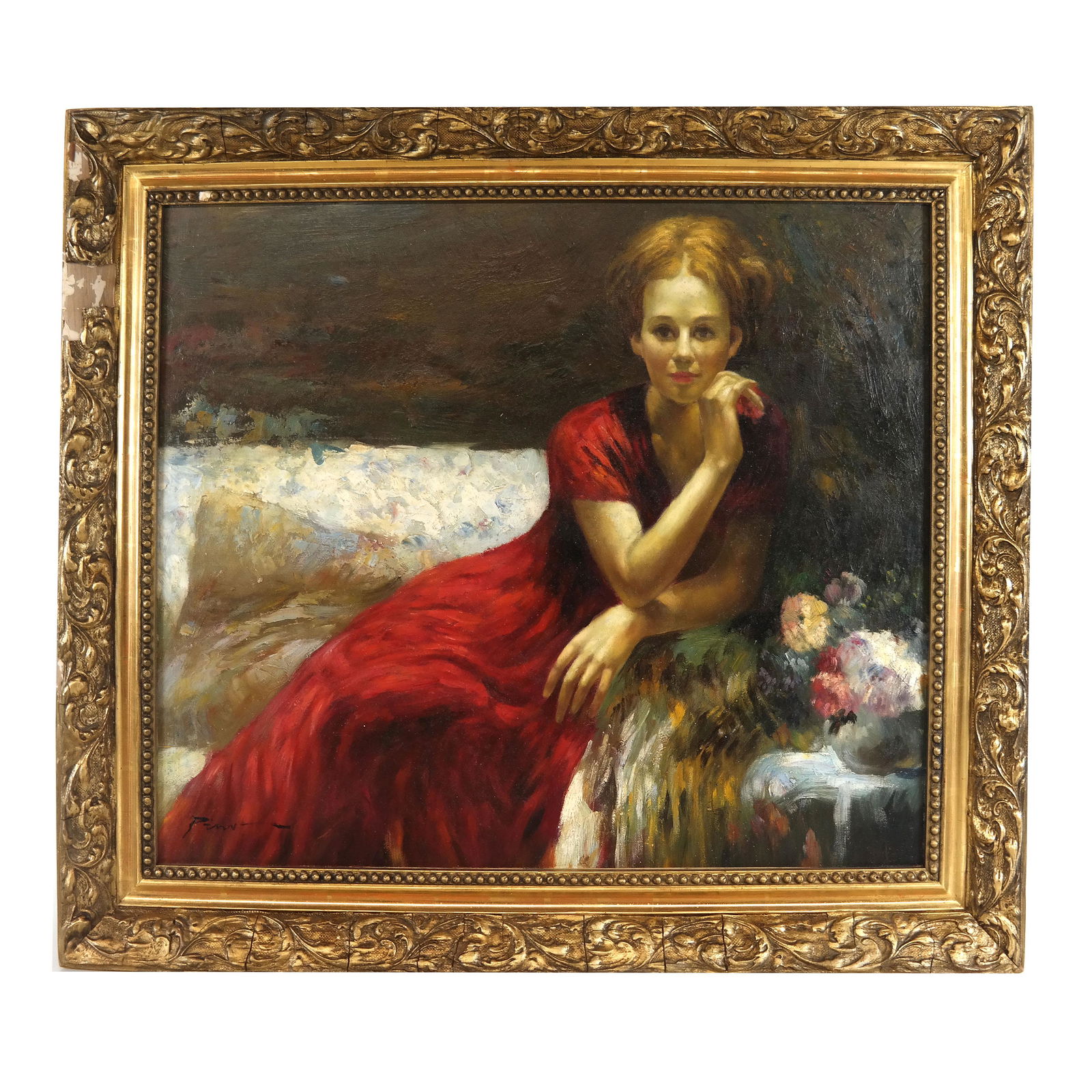 Guiseppe D'Angelico PINO: "Lady in Red" - O/C (1 of 9)