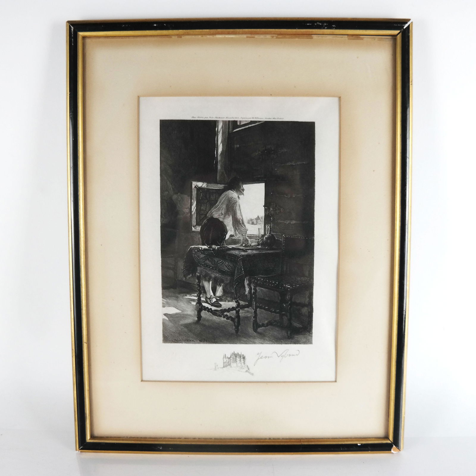 Jean-Auguste VYBOUD: "Man at a Window" - Etching (1 of 9)