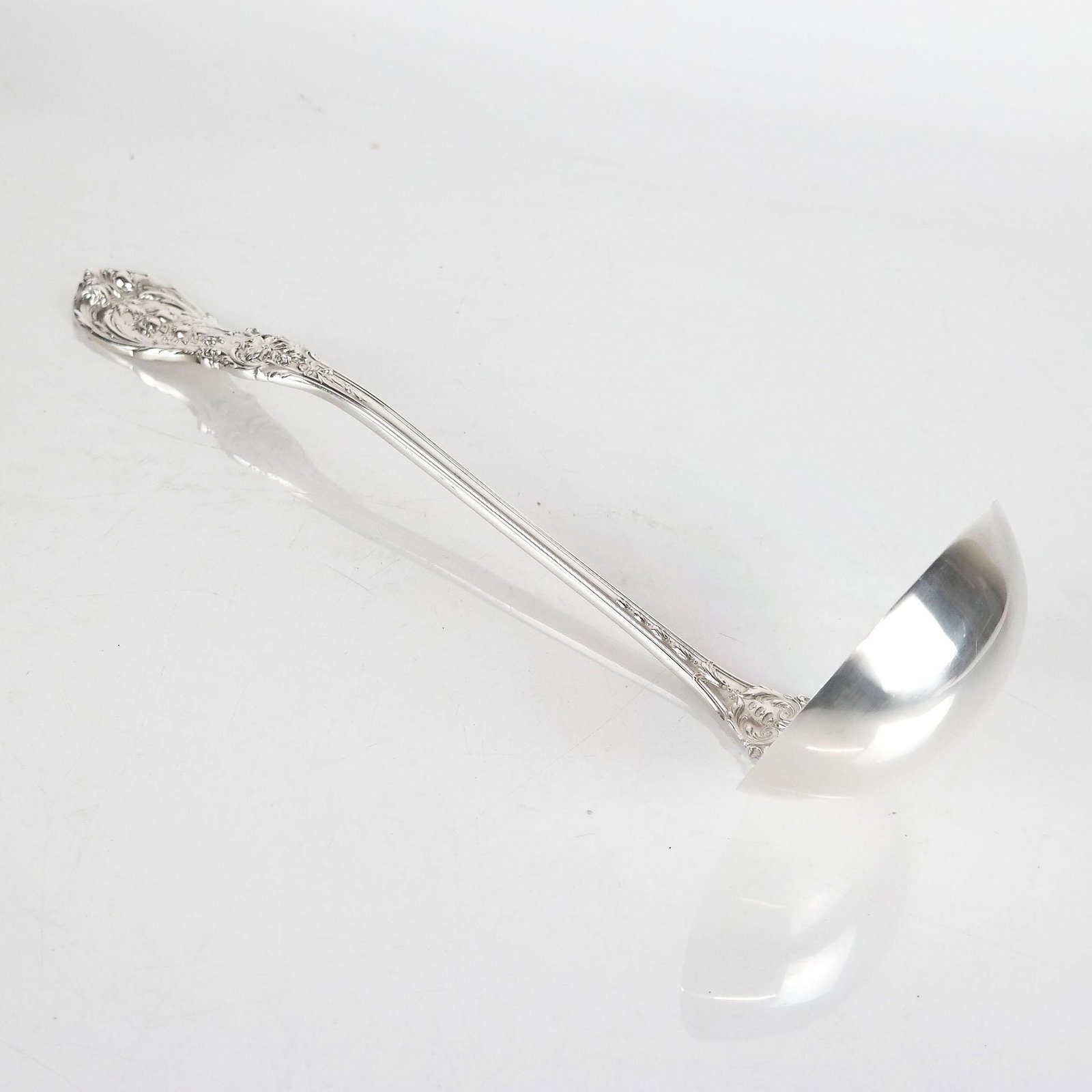 Reed & Barton Sterling Silver Ladle: Reed and Barton sterling silver ladle, in Francis I pattern. 7.6 ozt. [12" Long].
