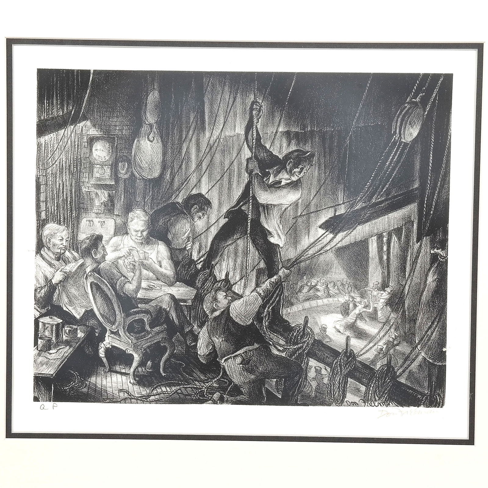 Don FREEMAN: Stagehands Study - Lithograph (1 of 9)