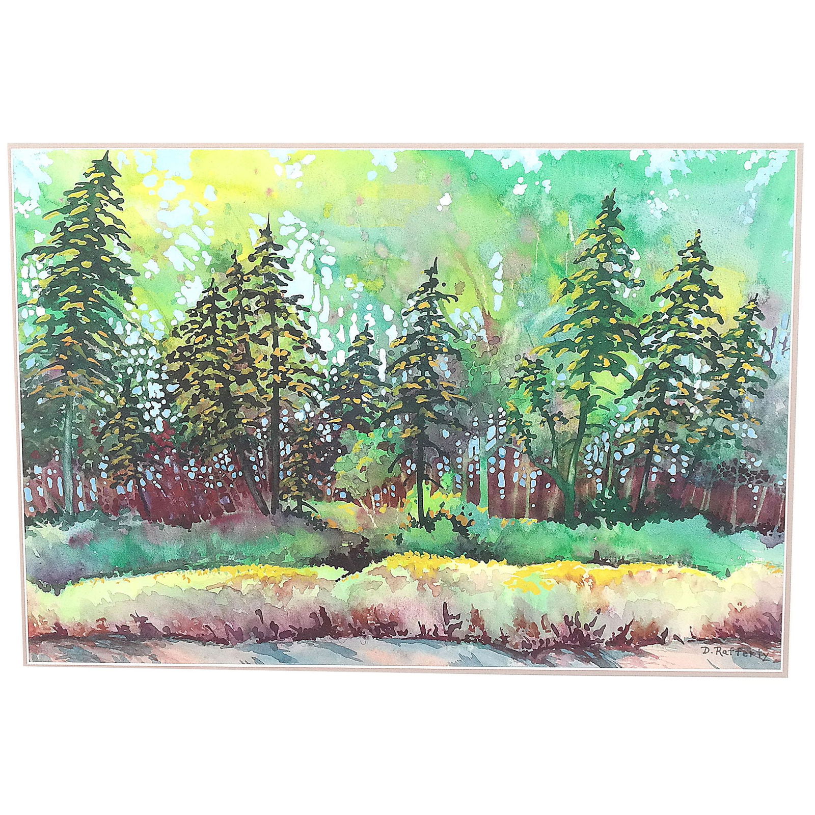 D. RAFFERTY: Forest Landscape - Watercolor (1 of 8)