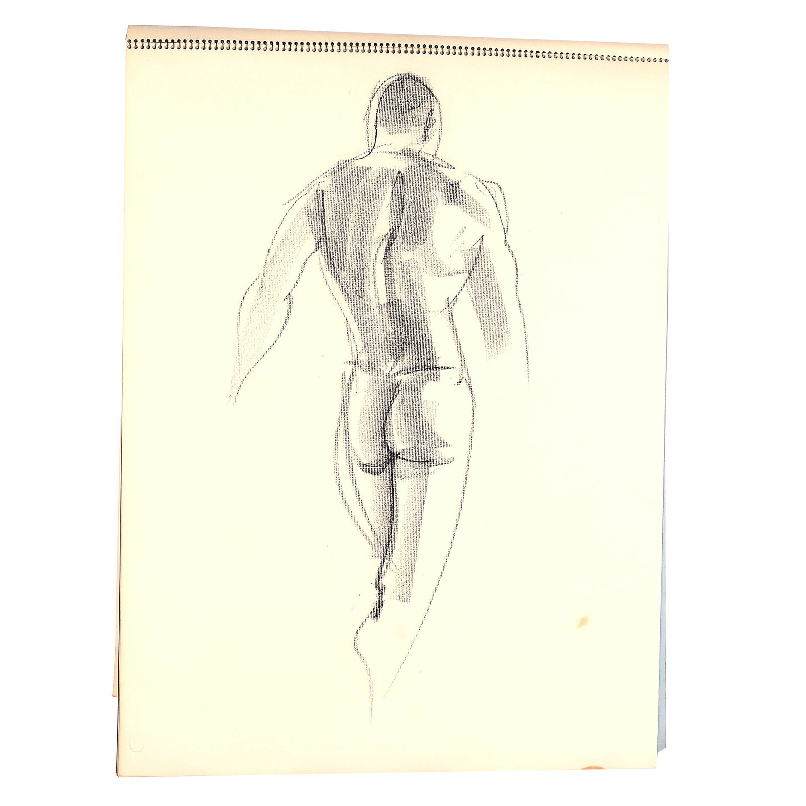 After Barnett PLOTKIN: Sketch Book: Charcoal and pastel figures, in Cubist style. Not signed. [24" H x 18" W]. In good condition.