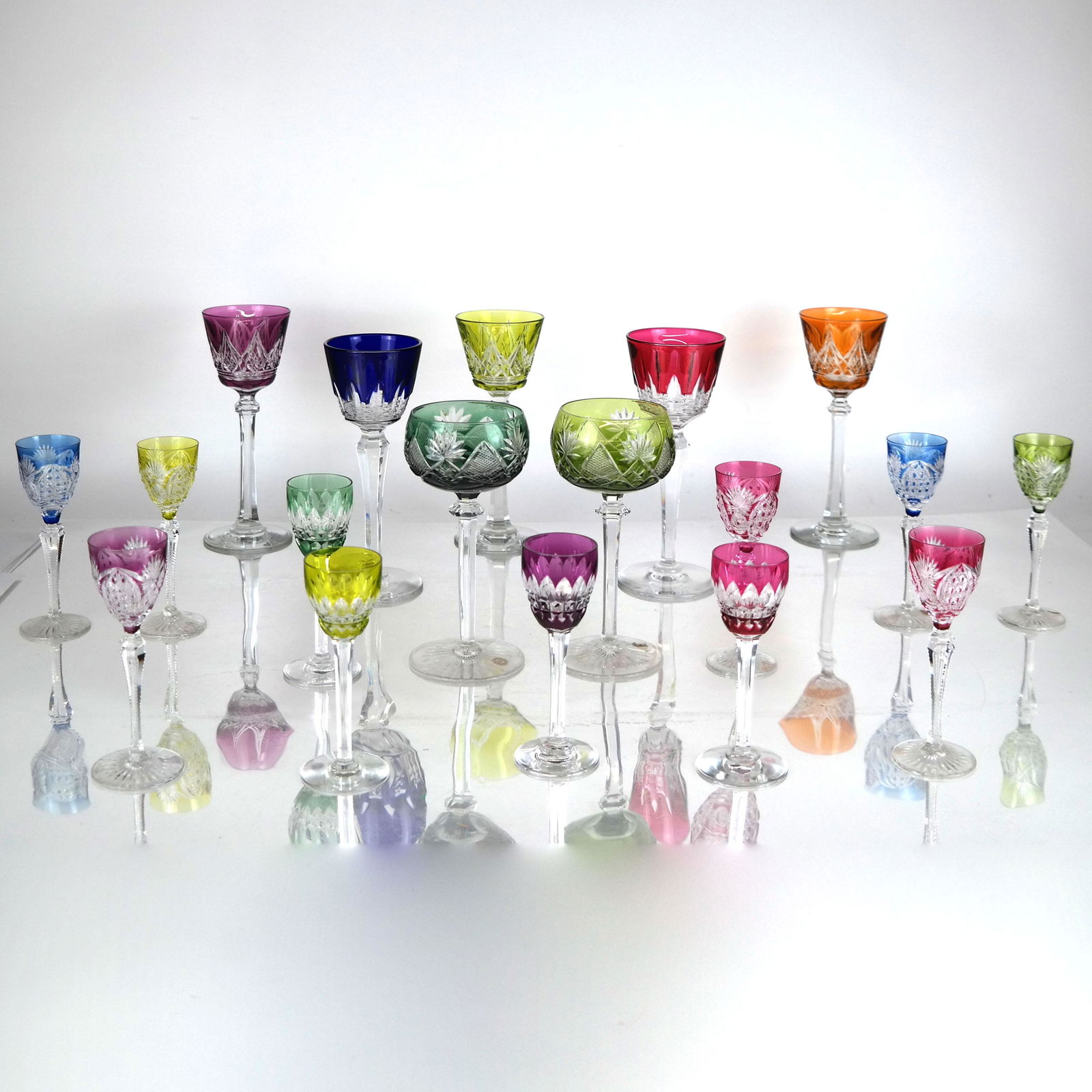 18 Pcs. Val St. Lambert & Baccarat Stemware (1 of 12)