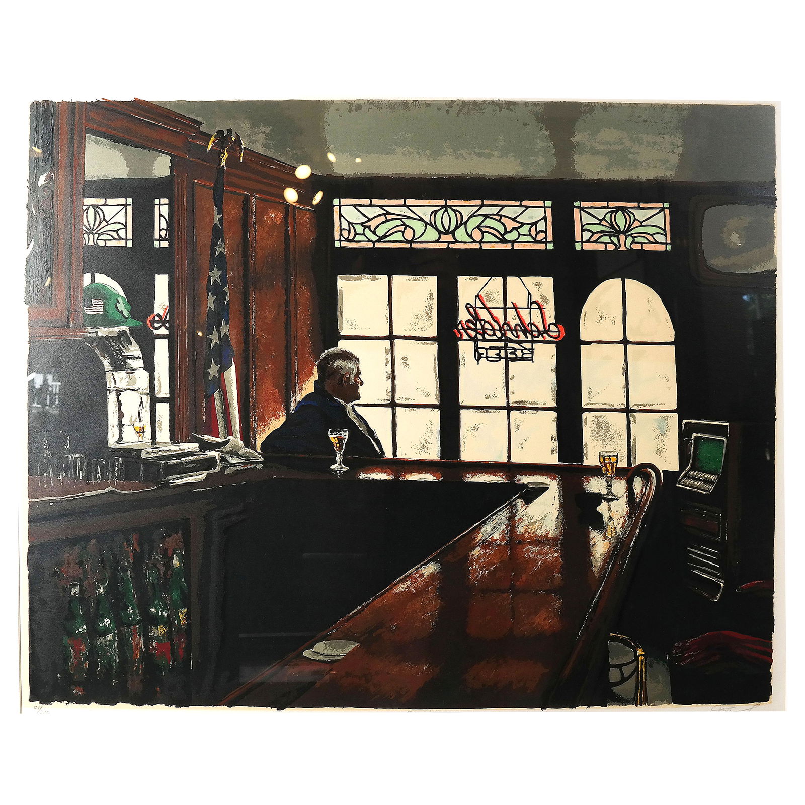 Later 20th C. Serigraph: "The Veteran" (1 of 11)