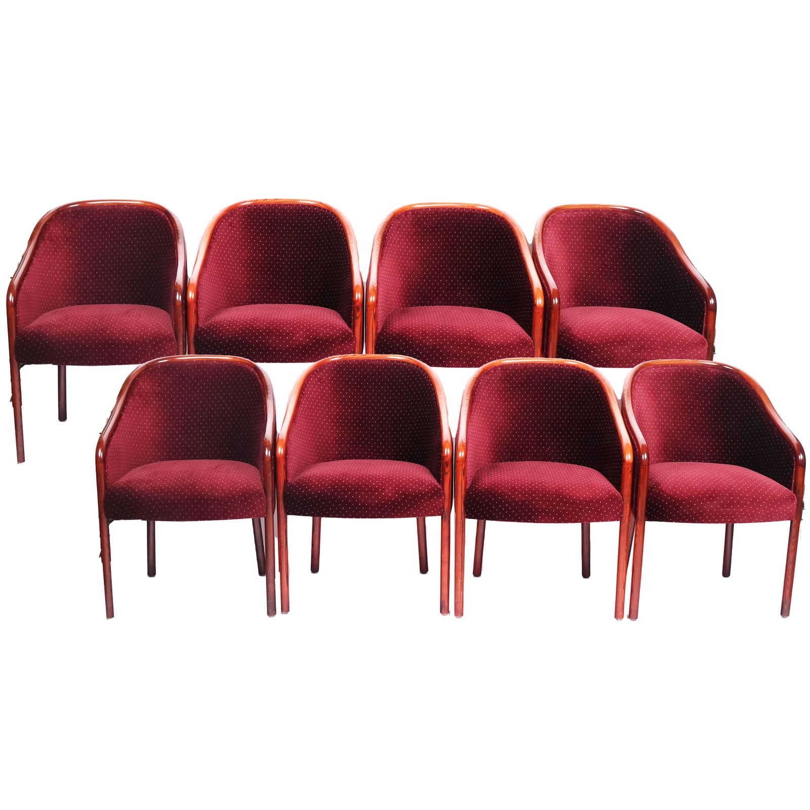 Set of 8 Modern Upholstered Arm Chairs (1 of 13)