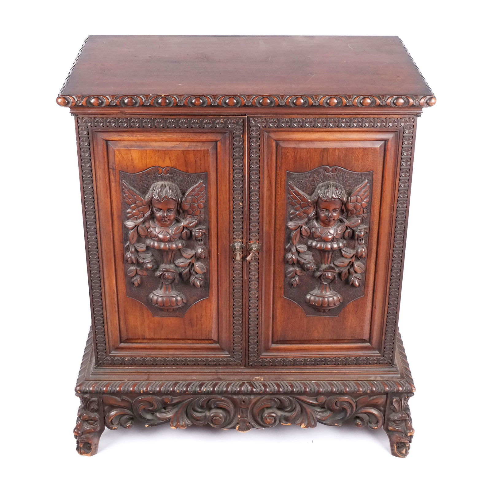 Old English-Style Two-Door Cabinet (1 of 11)