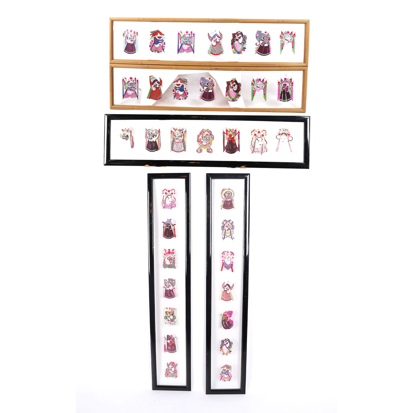 Lot of 5 Japanese Portrait Panels (1 of 11)