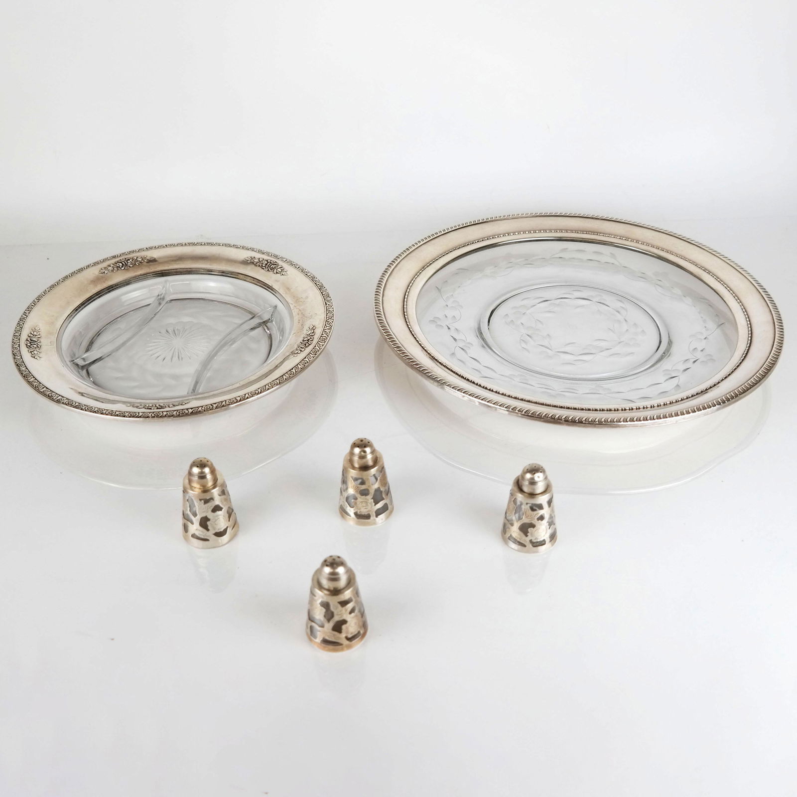 Six Sterling Silver Mounted Glass Articles (1 of 13)