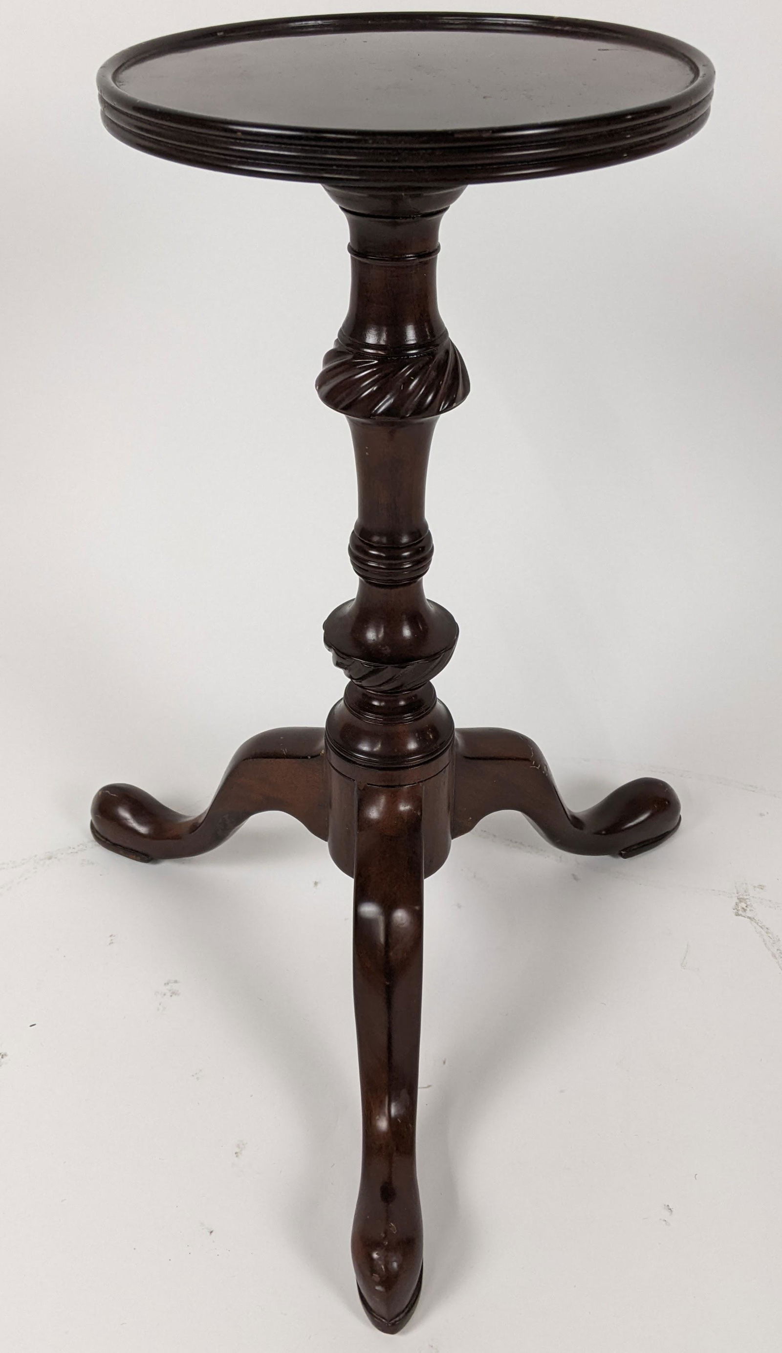 Antique Queen Anne-Style Candlestand Table (1 of 6)