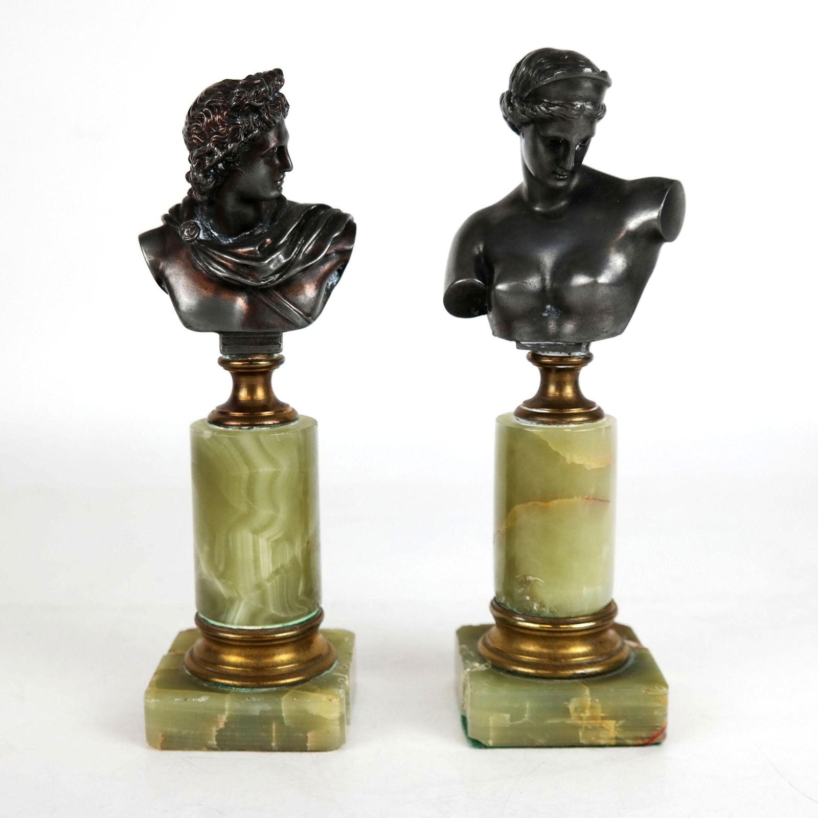 Pair of Bronze & Onyx Busts (1 of 8)