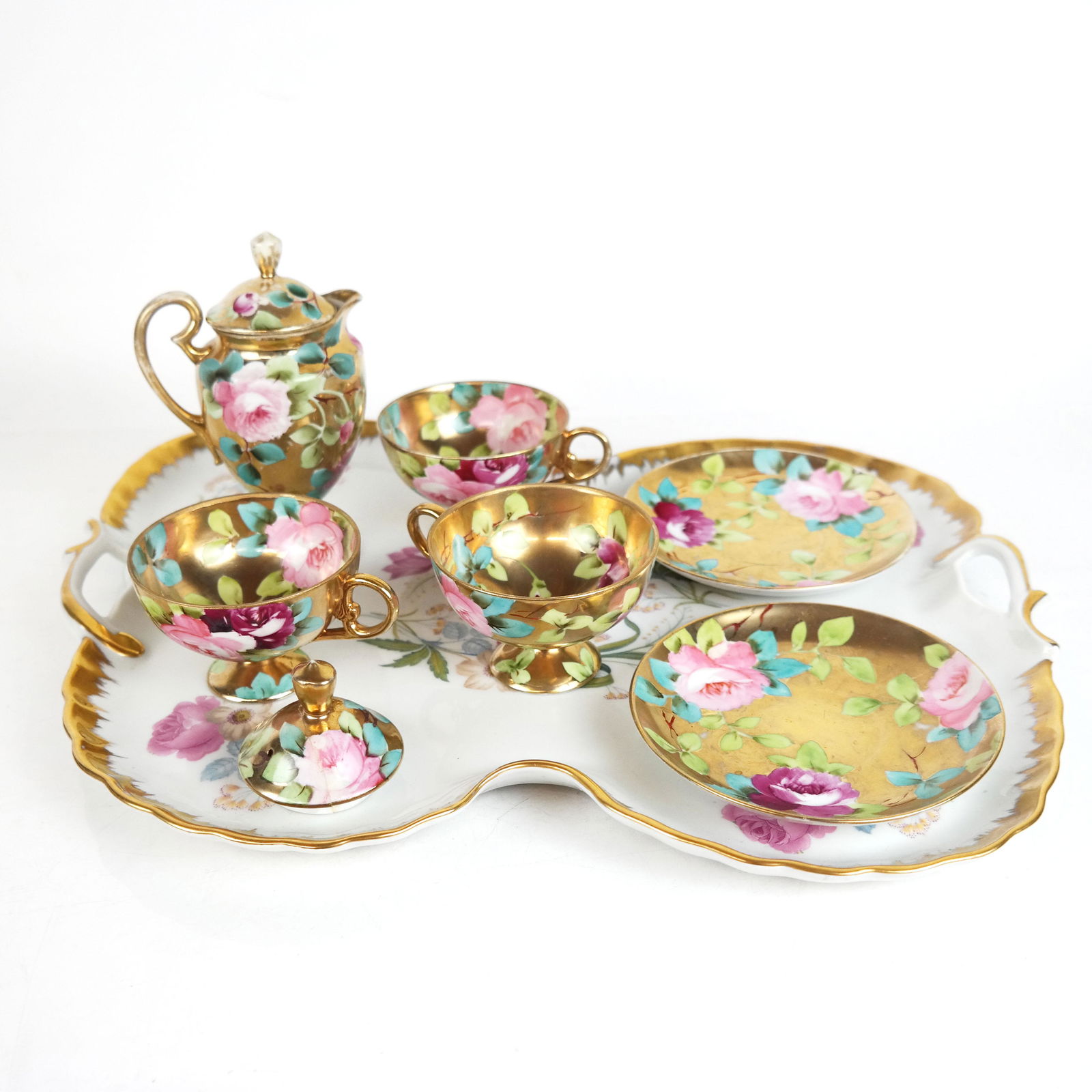 Porcelain Tray & 6-Pc. Tea Set (1 of 15)
