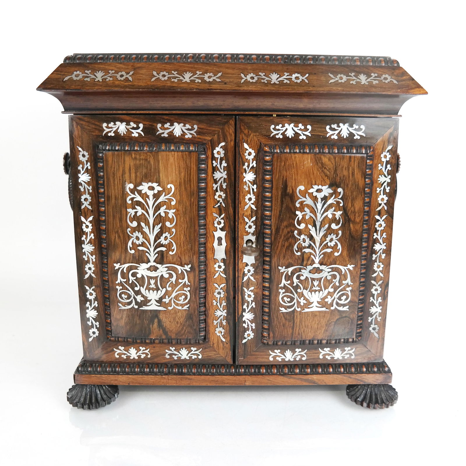 Antique Rosewood Table Top Sewing Cabinet (1 of 16)