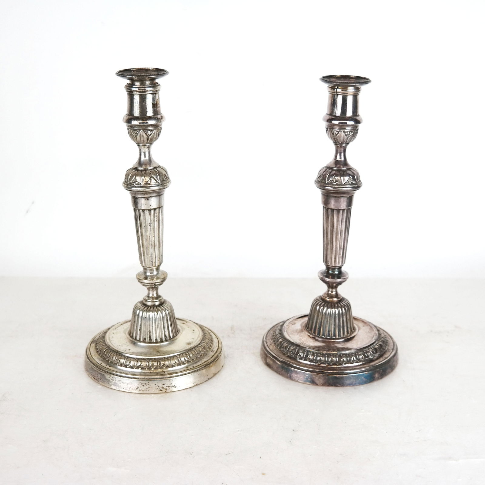 Pair of Neoclassical-Style Silver Candlesticks (1 of 7)