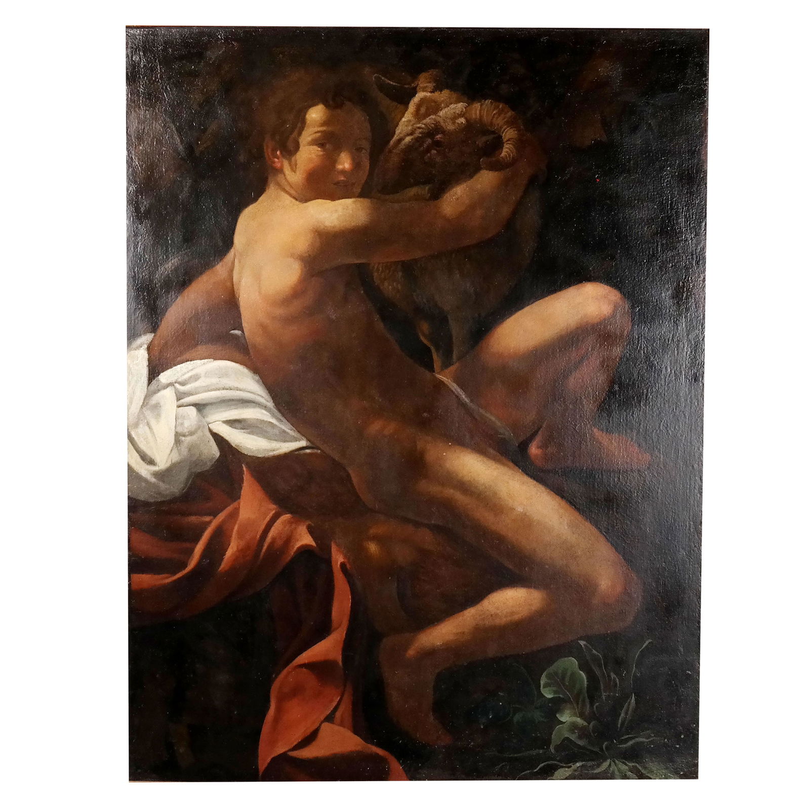 After CARAVAGGIO: John the Baptist - Oil on Canvas (1 of 10)