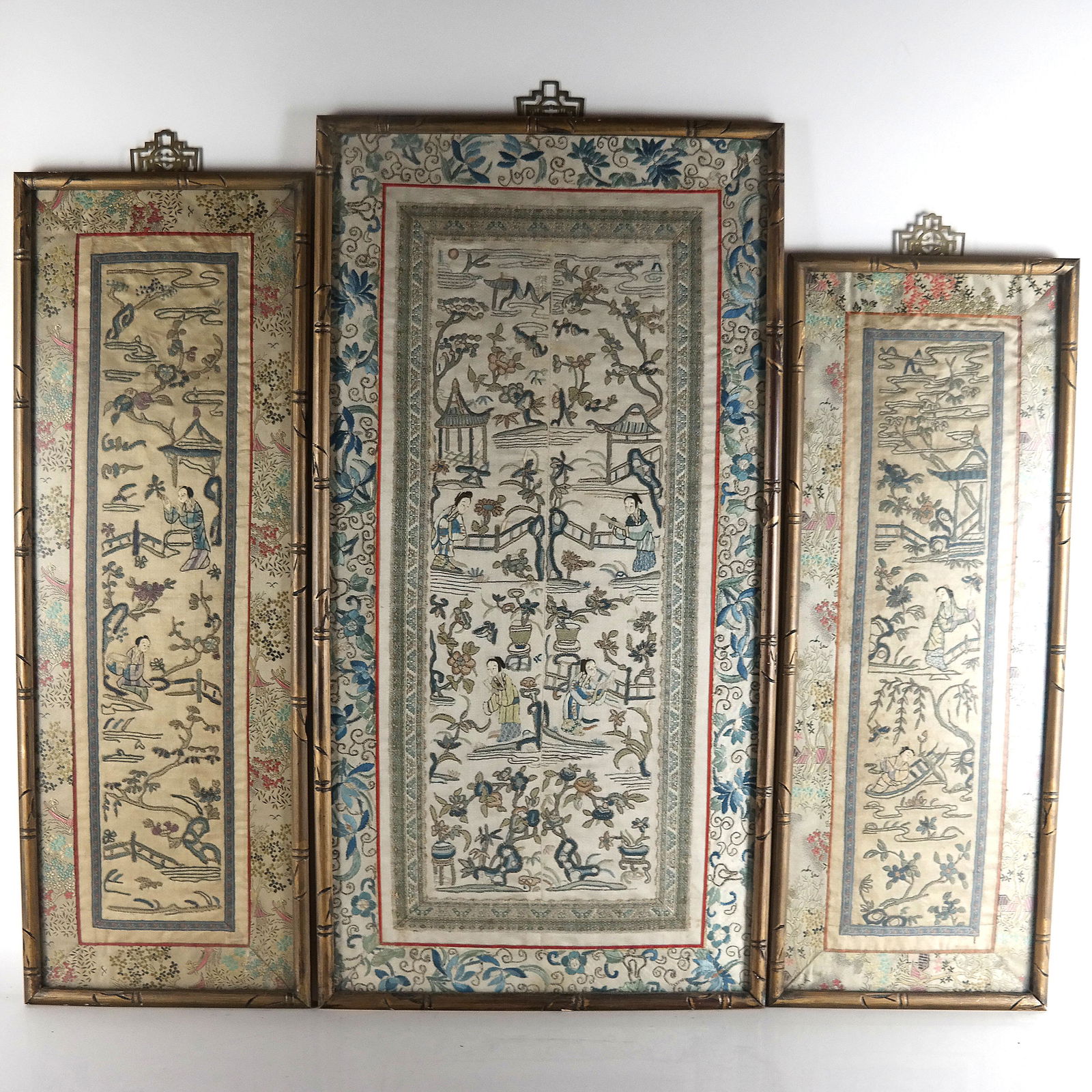 Three Chinese Embroidered Panels (1 of 17)