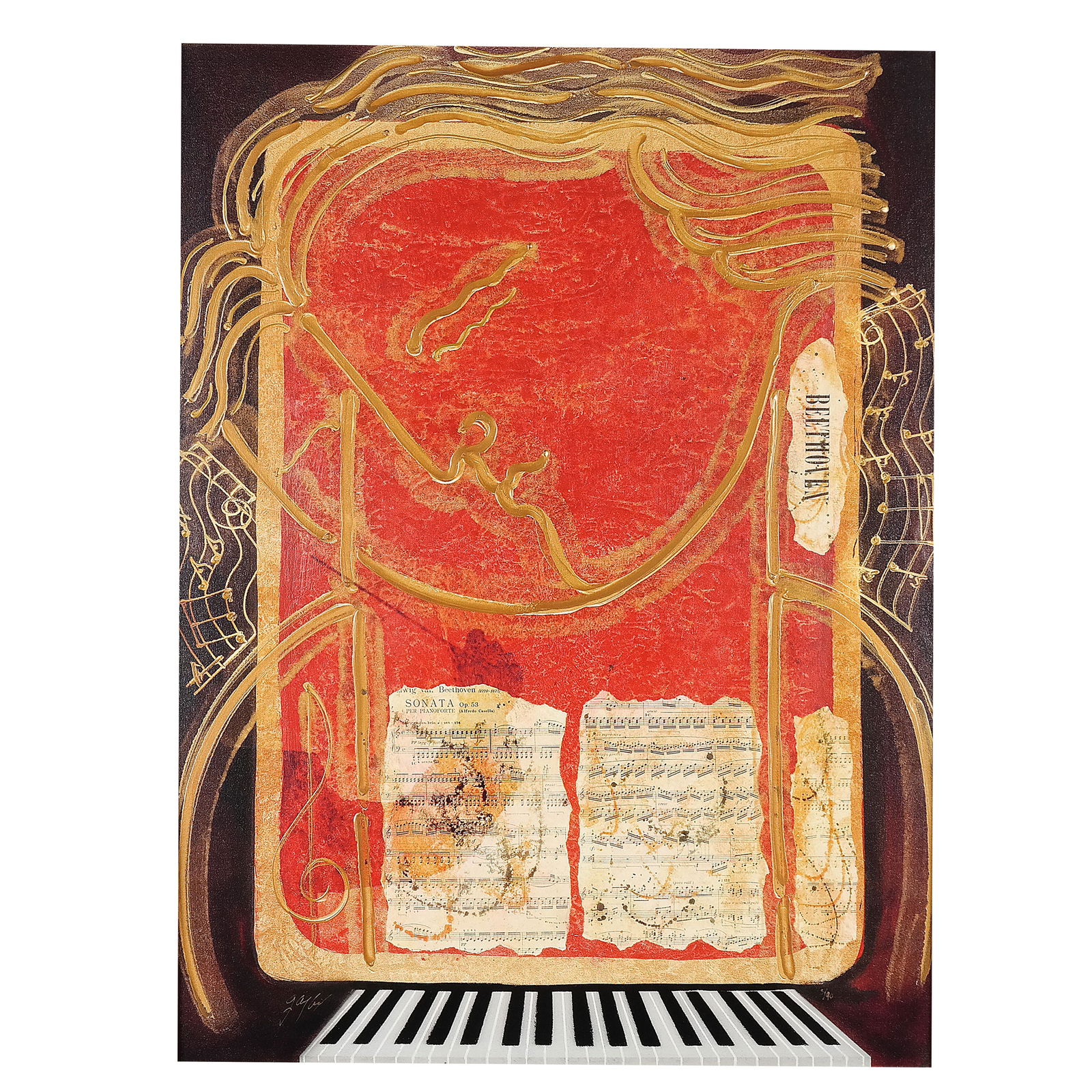 Gaylord SOLI: "Beethoven" - Mixed Media Work (1 of 9)