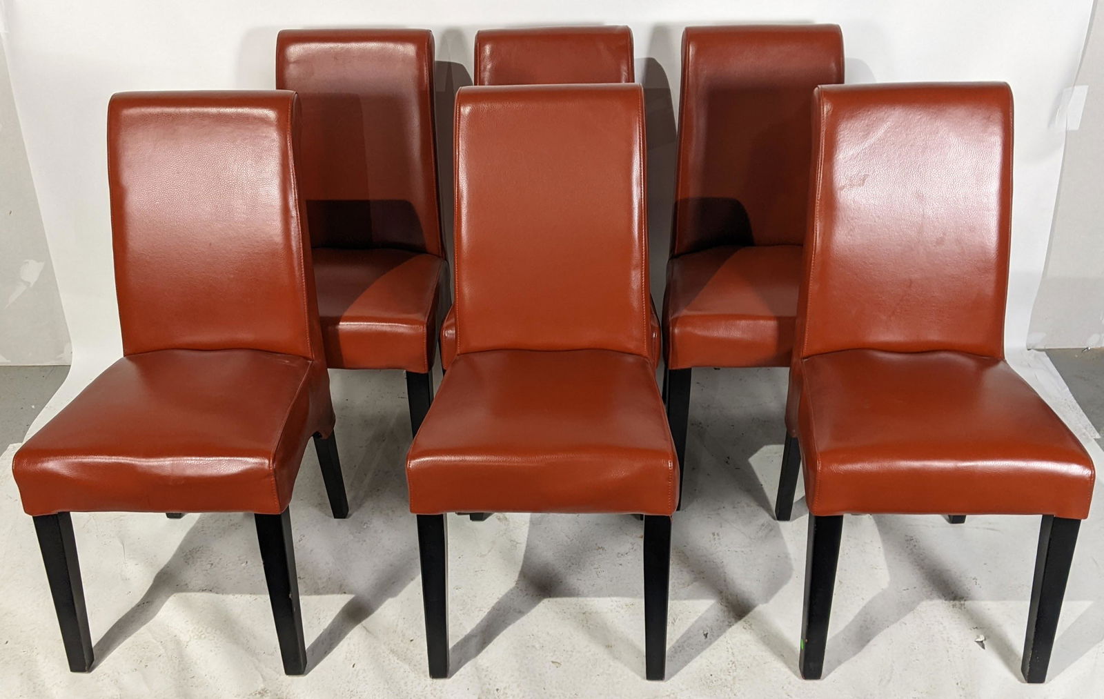 Set of 6 Contemporary Leather Side Chairs (1 of 13)