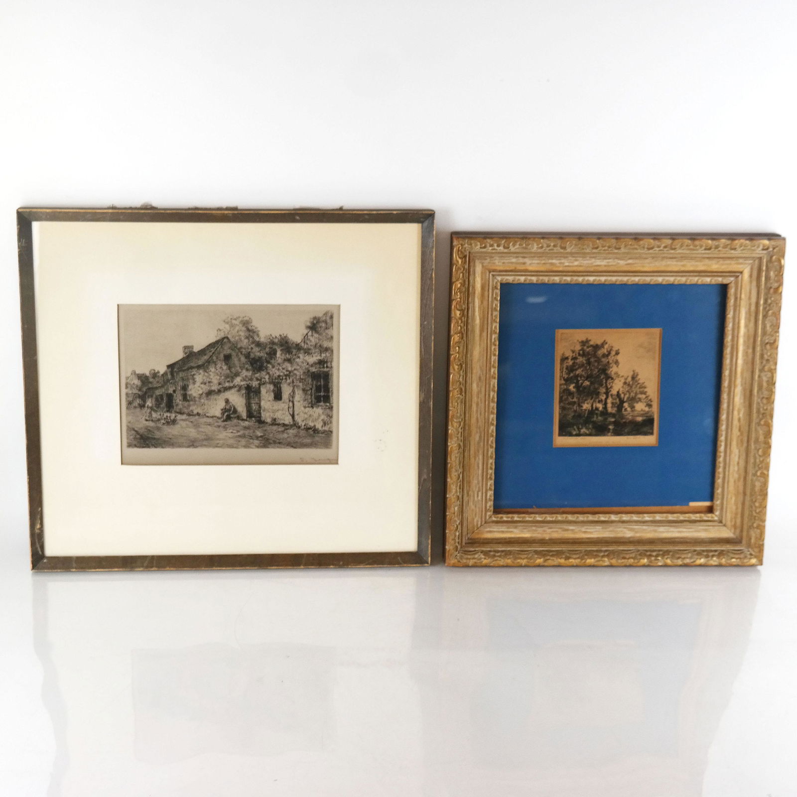 Two Prints - Landscape & Street Scene (1 of 13)