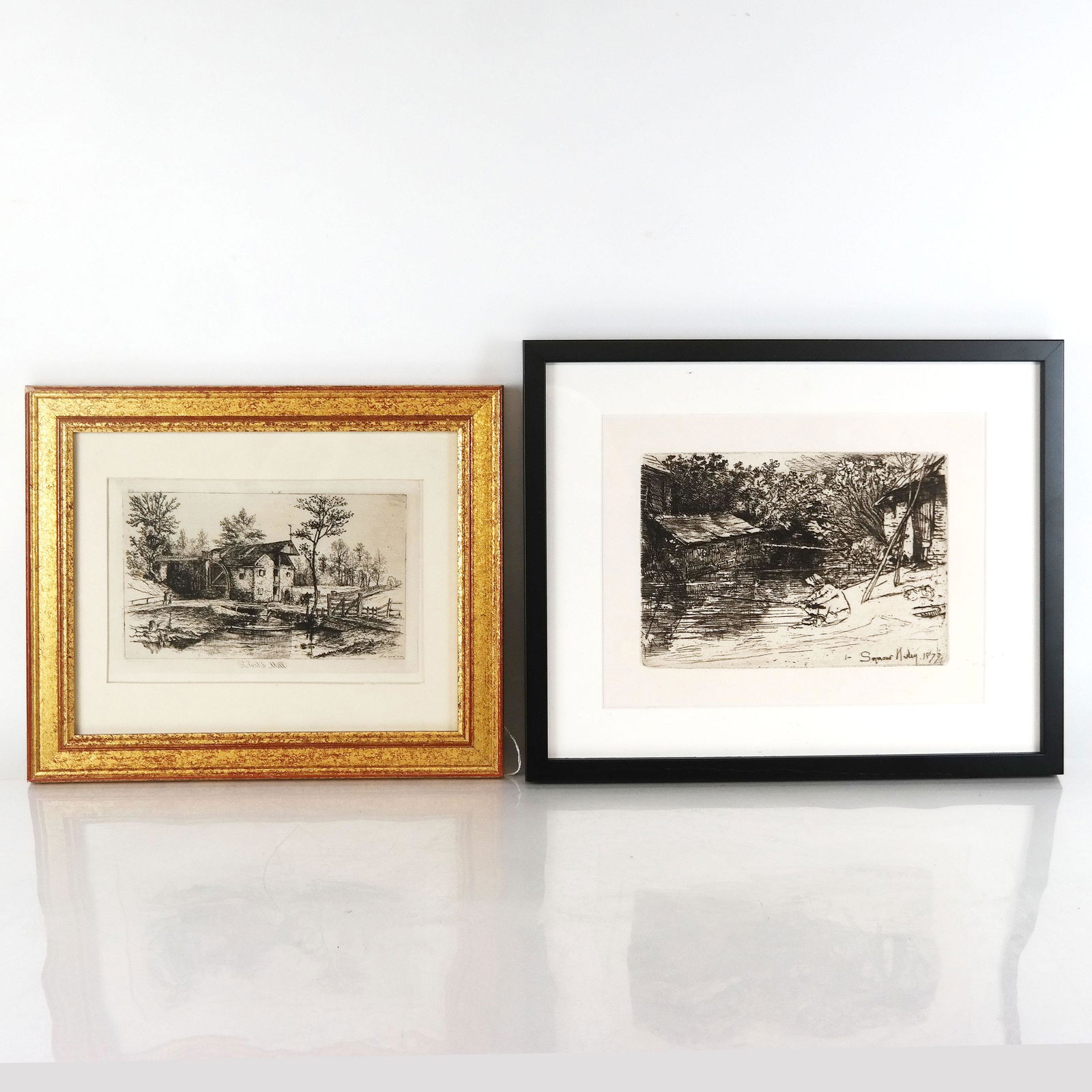 Two Etchings - Mill Scenes (1 of 14)
