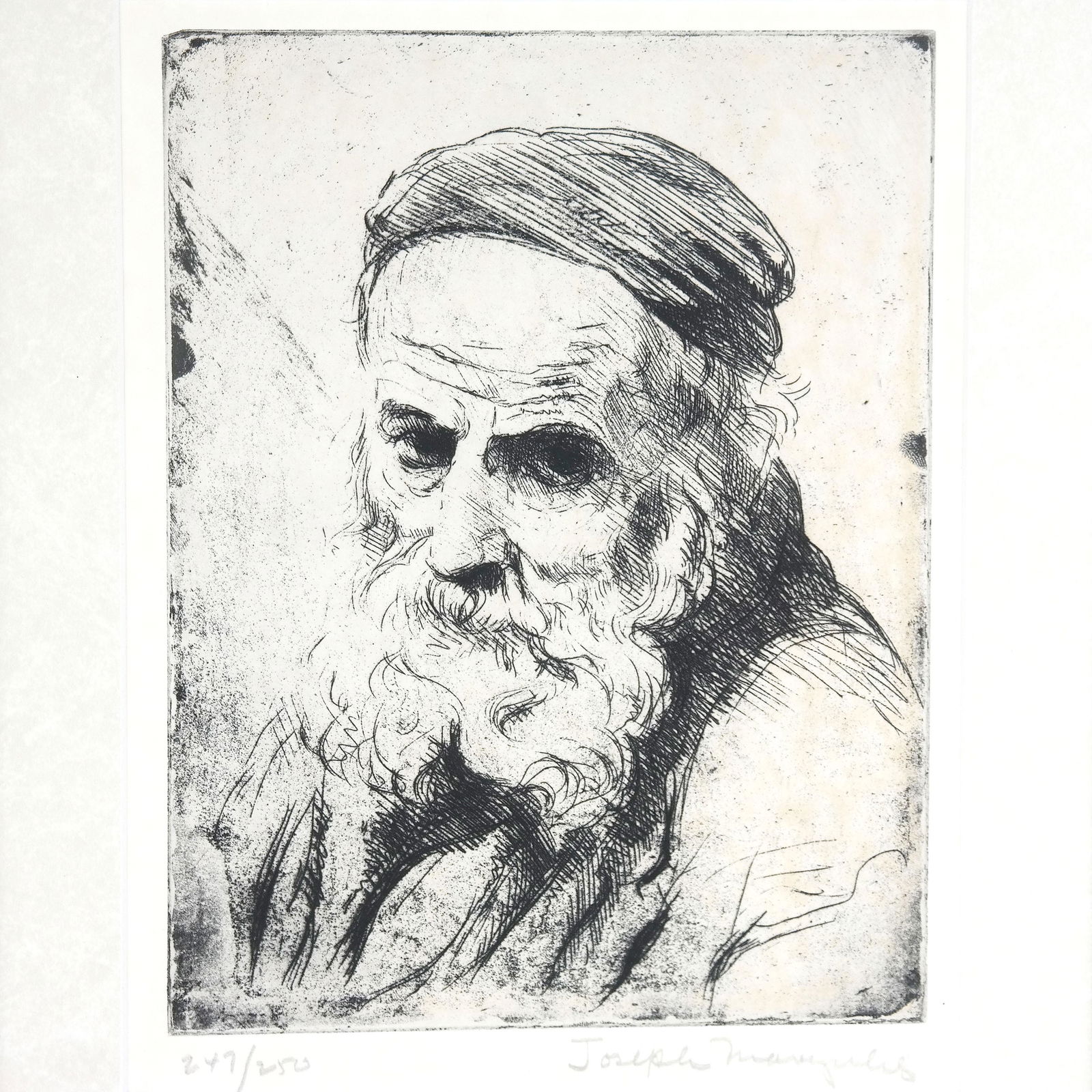 Joseph MARGULIES: Study of a Rabbi - Etching (1 of 9)
