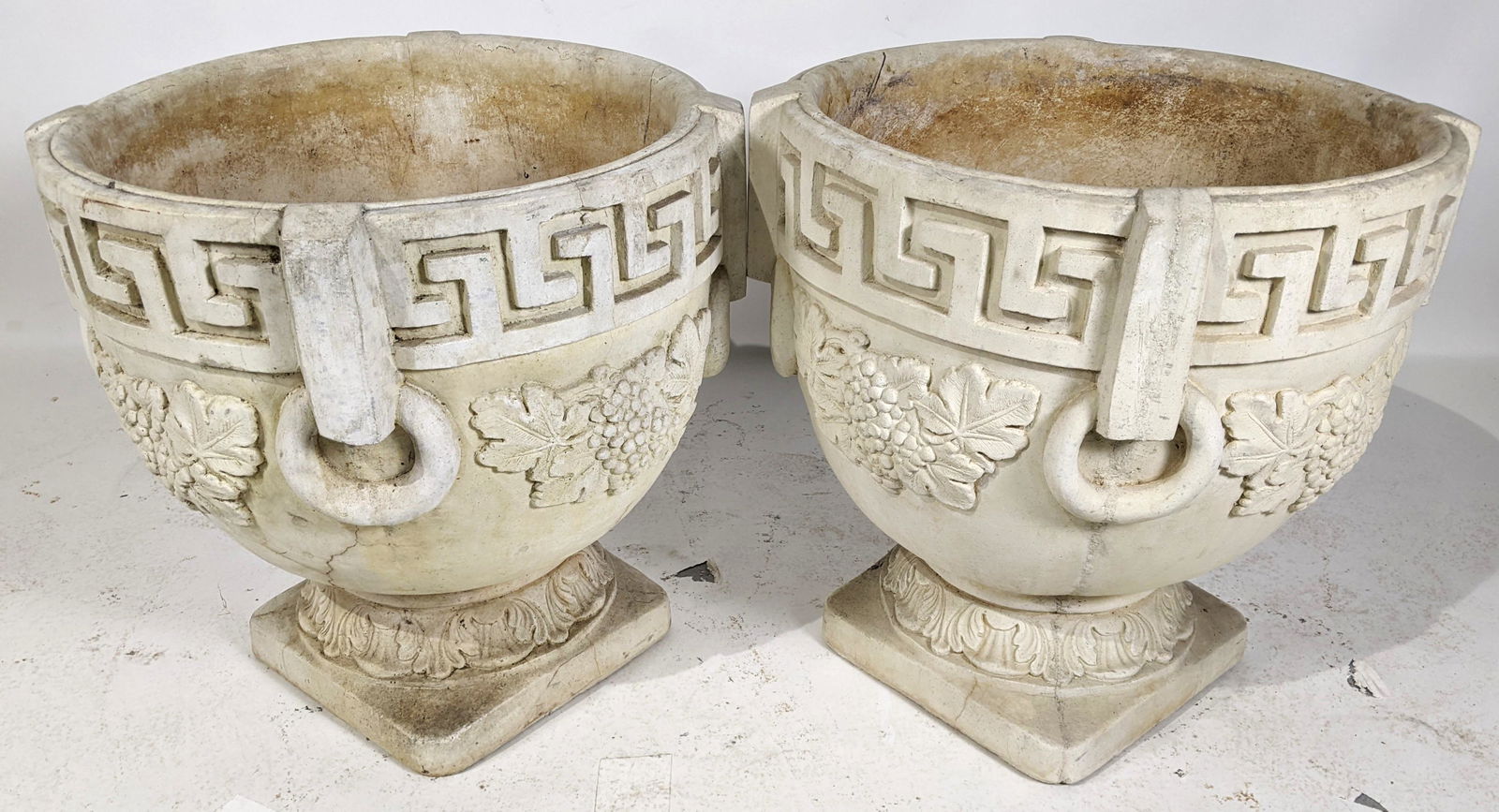 Pair of Large Stone Garden Urns (1 of 10)
