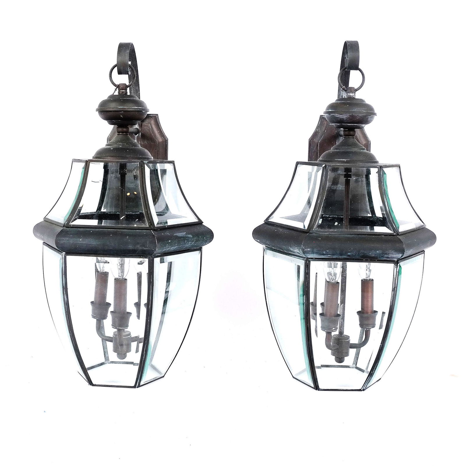Pair of Vintage-Style Wall Mount Lanterns (1 of 9)
