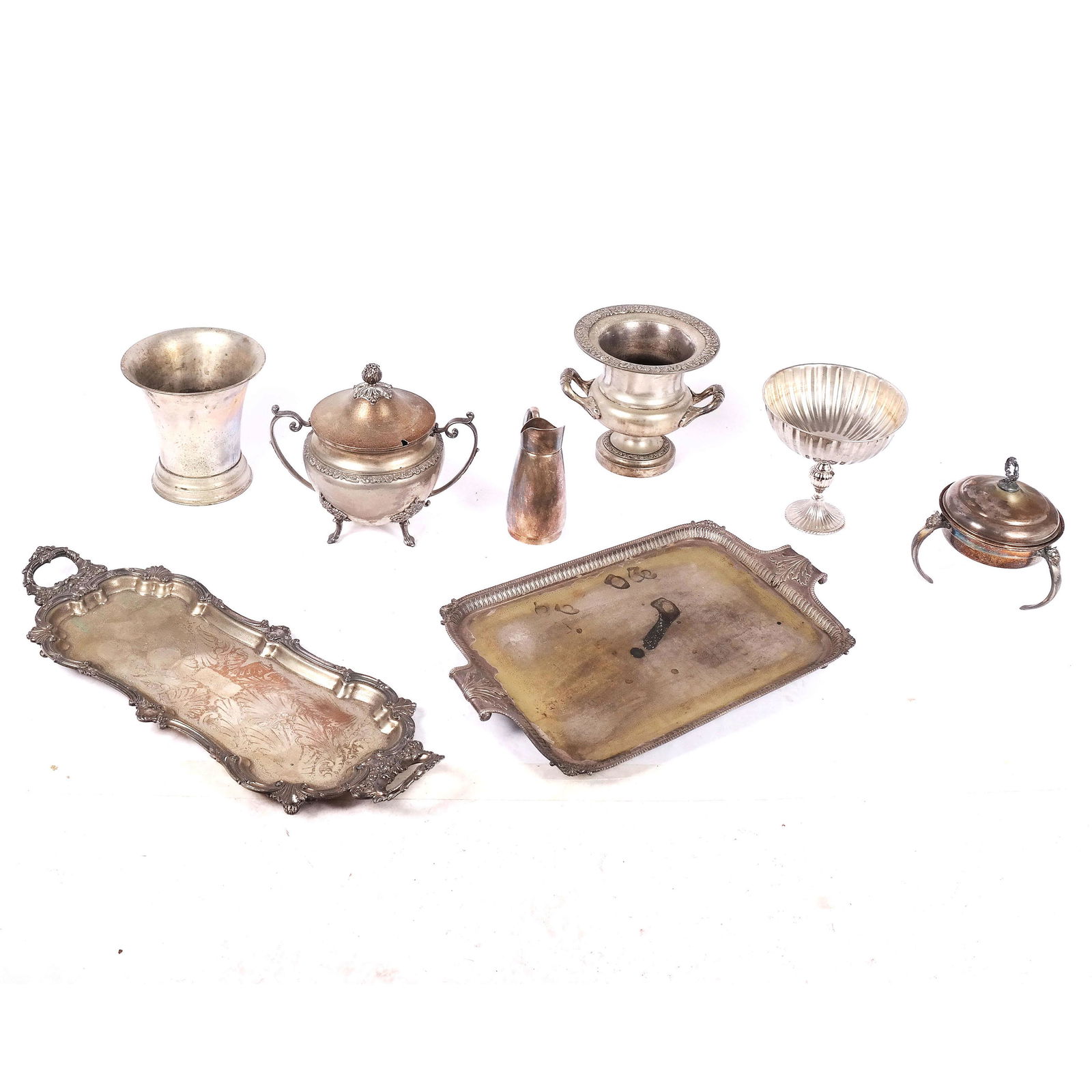 Eight Large Silver Plate Articles (1 of 11)