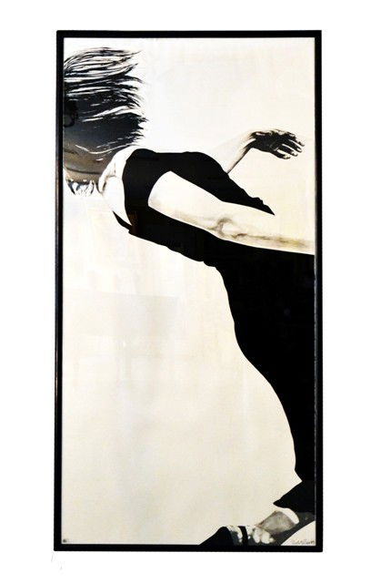 Robert Longo Lithograph: Titled "men in the Cities, Joanna, 1983". Edition 44/48 Size: 71" x 39"
