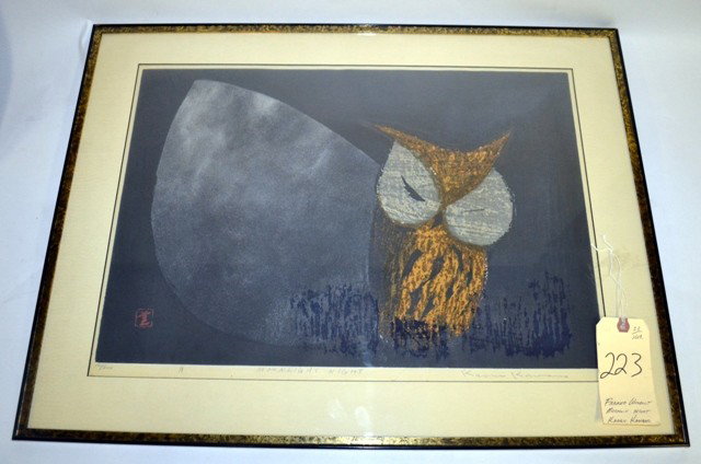 Kaoru Kawano Woodcut from 11 East 86 St: Moonlit Night