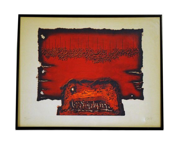 Moshe Castel Etching & Aquatint: "Halleluiah to Peace" Signed Moshe Castel. Edition 69/75. Good Condition. 25" x 17" Art / 22 1/2" x 28" Frame