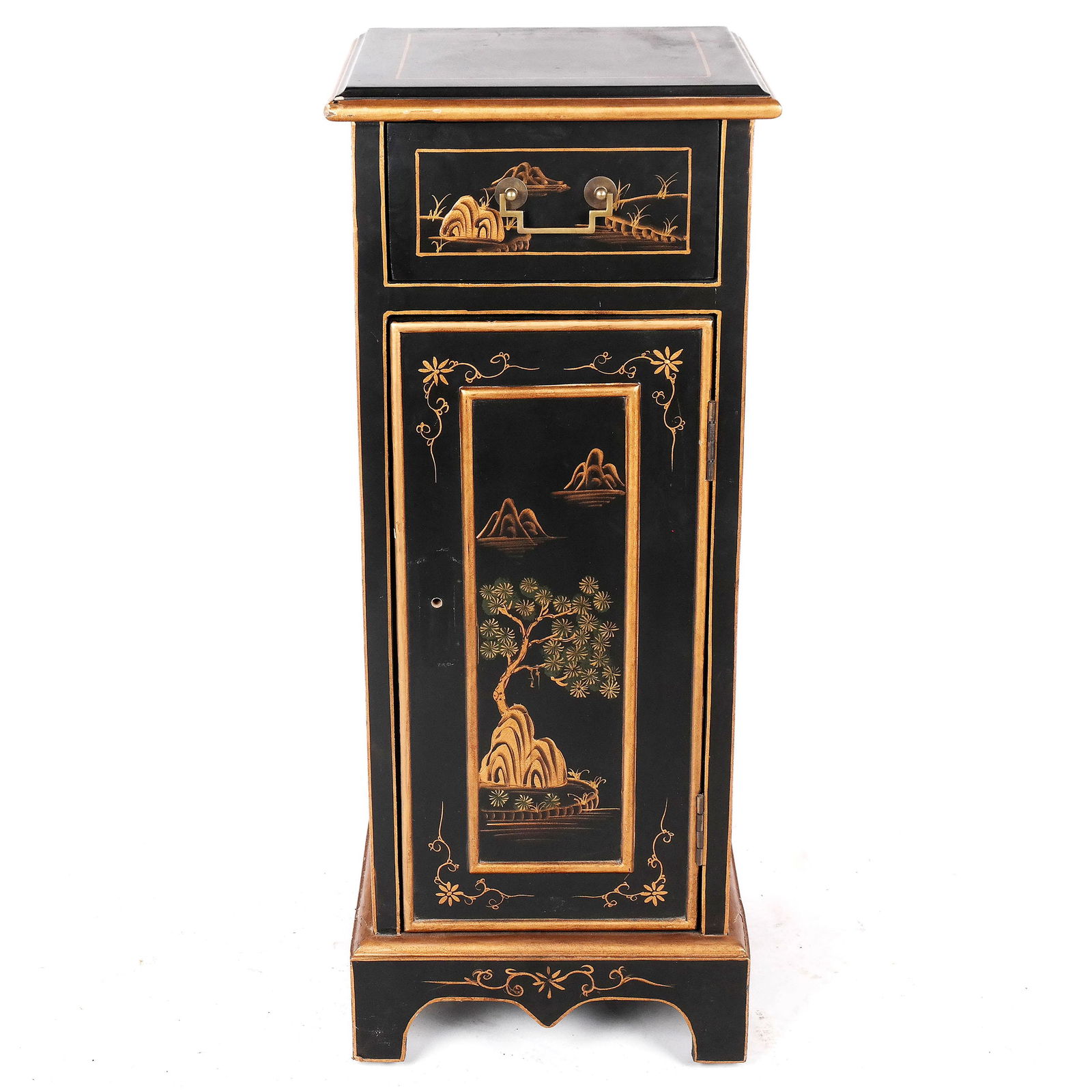 Chinoiserie Pedestal Cabinet (1 of 8)