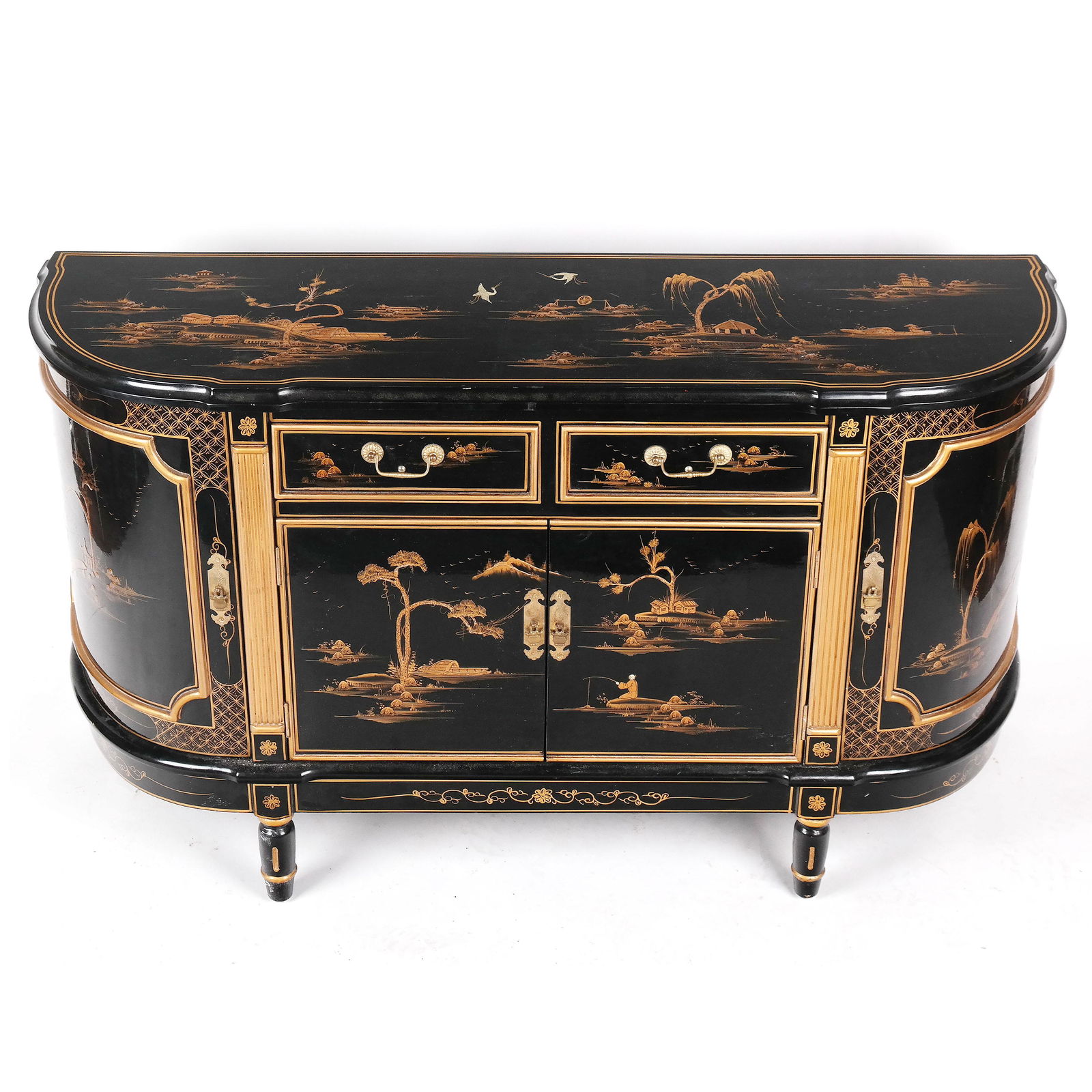 Chinoiserie "D"-Shaped Long Commode / Chest (1 of 7)