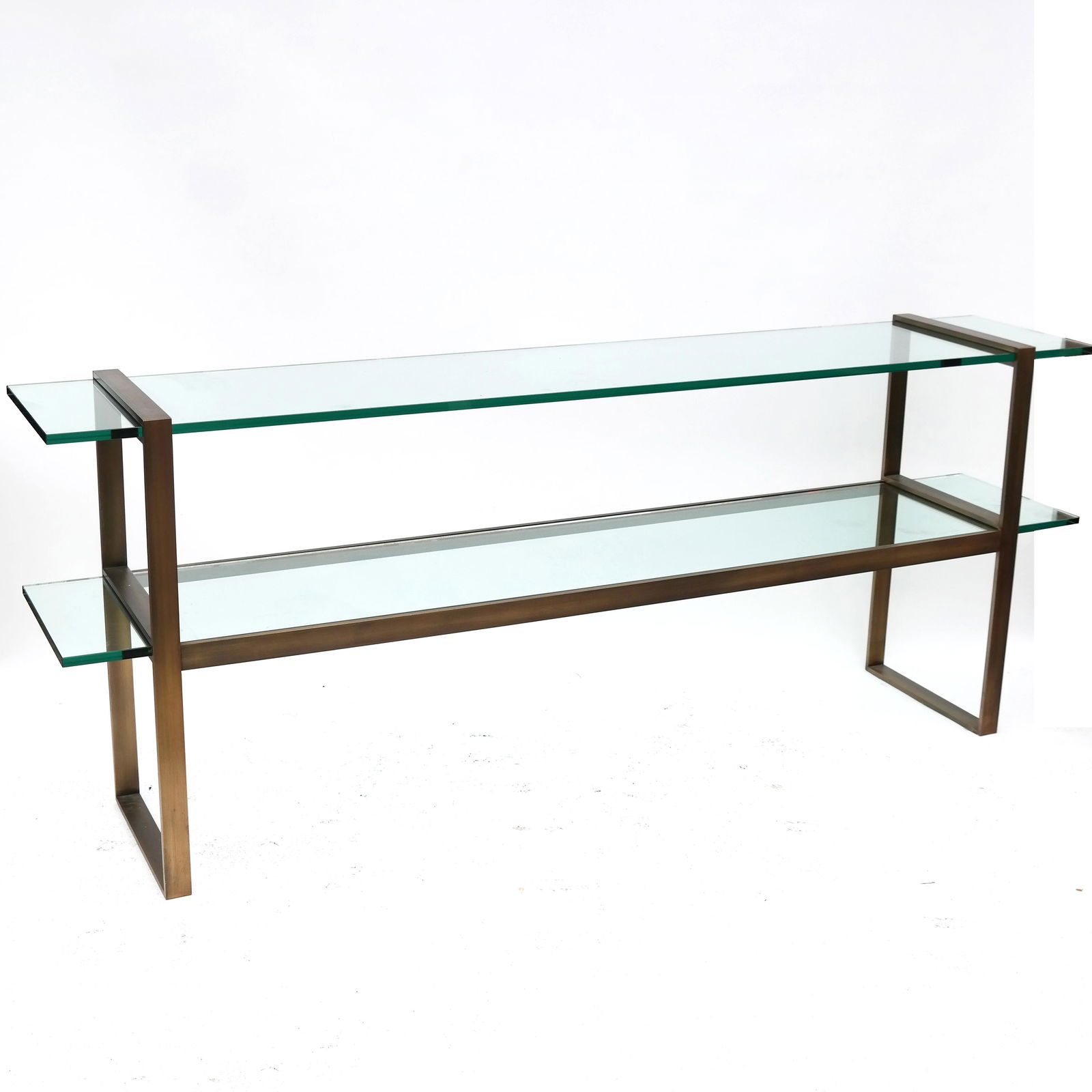Modern Glass & Brass Console Table (1 of 9)