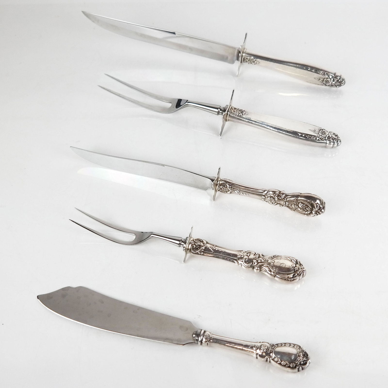 Five Sterling Silver Handled Serving Pieces (1 of 9)