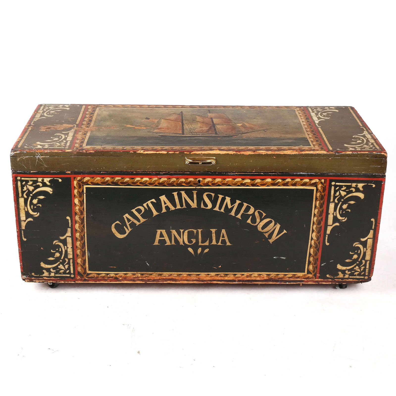 19th C. American Painted Blanket Chest (1 of 9)