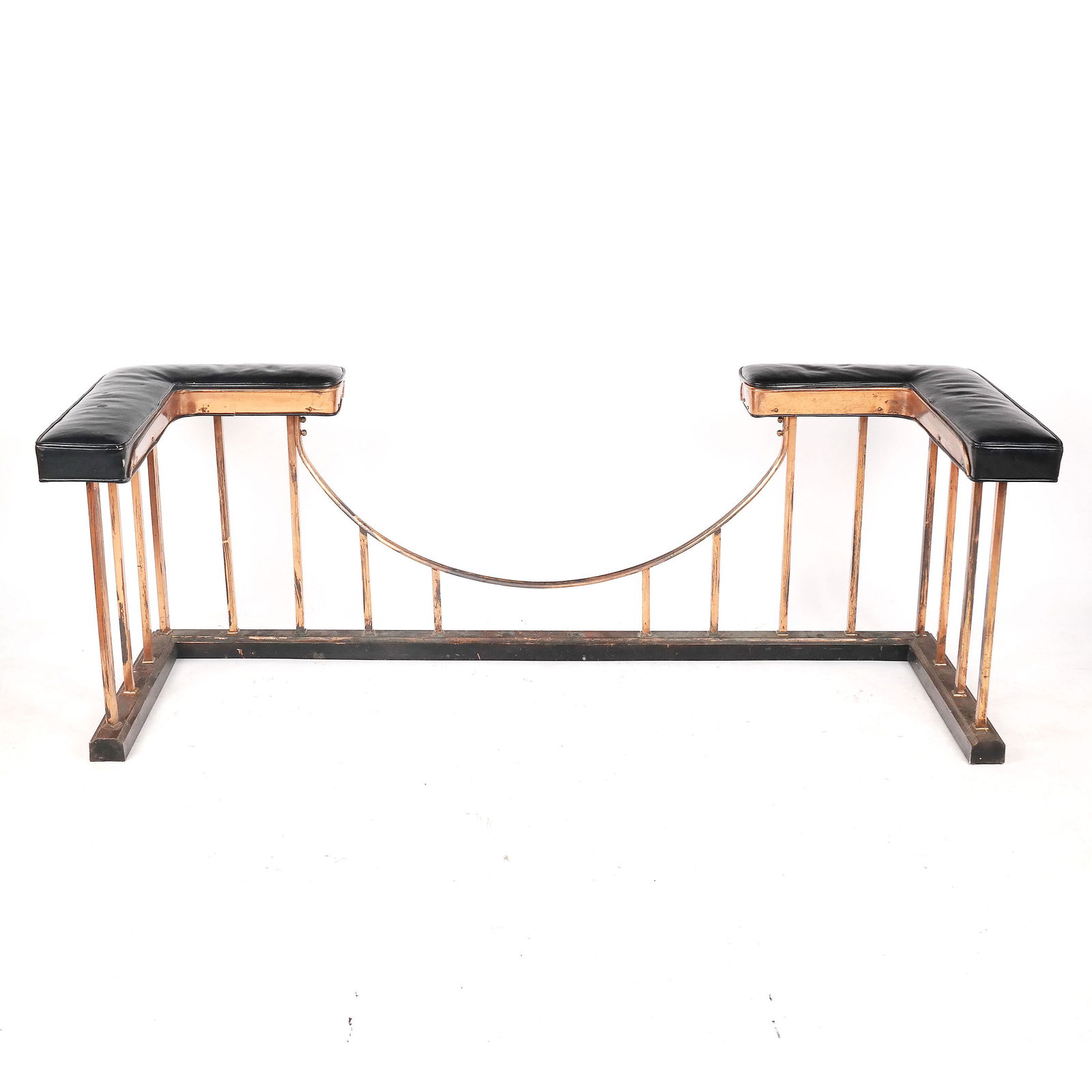 Leather & Brass Hearth - Fireplace Surround Bench (1 of 8)