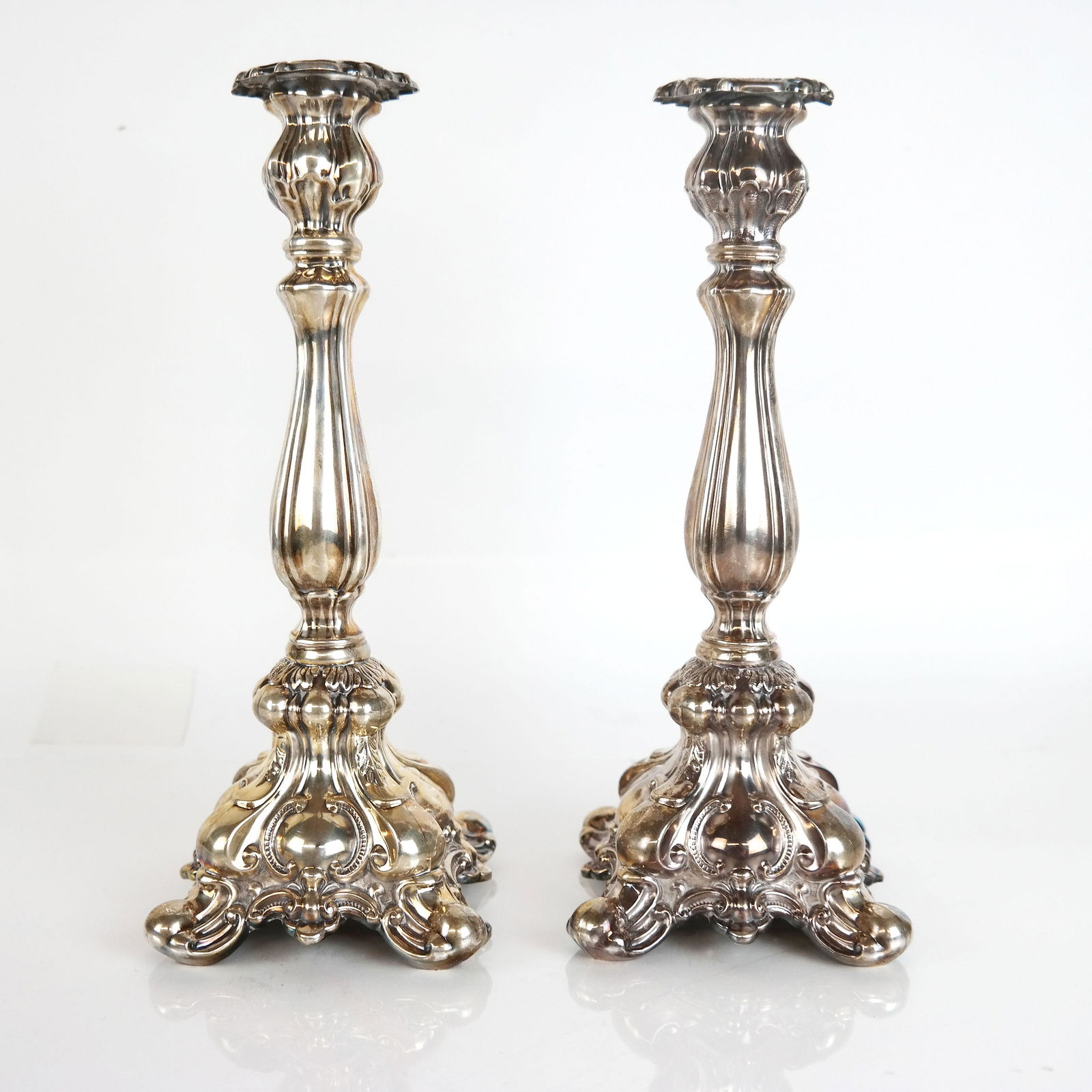 Pair of Silverplated Candlesticks (1 of 9)