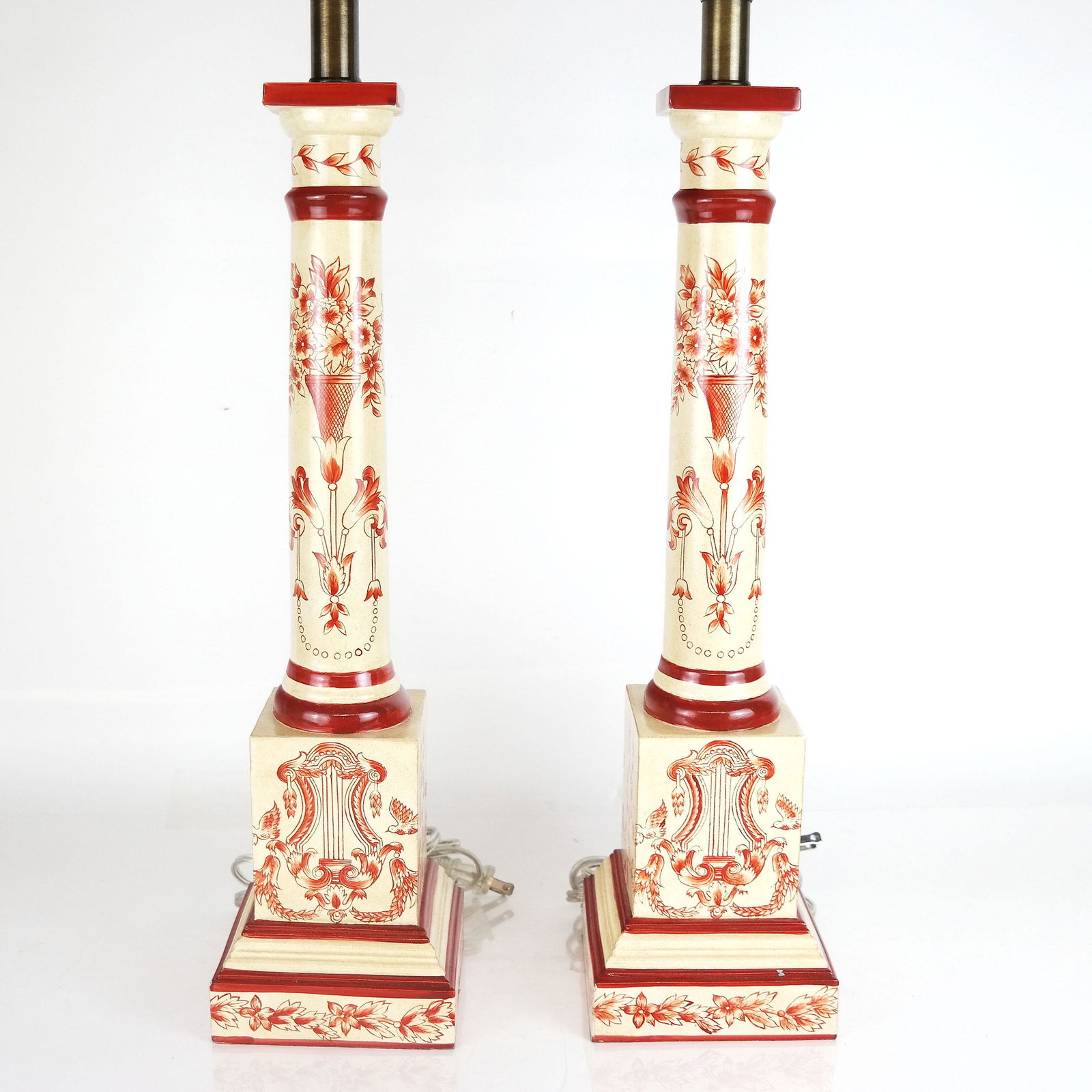 Pair of Pierre Deux Neoclassical-Style Lamps (1 of 8)