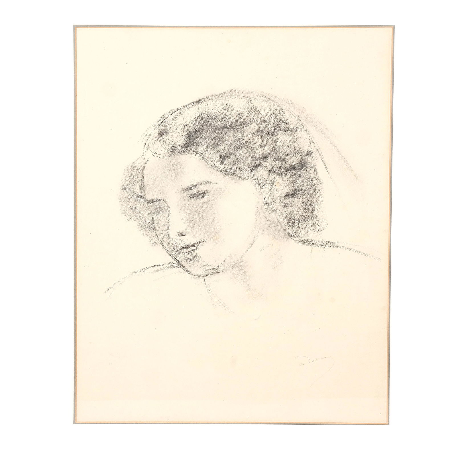 Andre DERAIN: Portrait of a Girl - Charcoal (1 of 8)